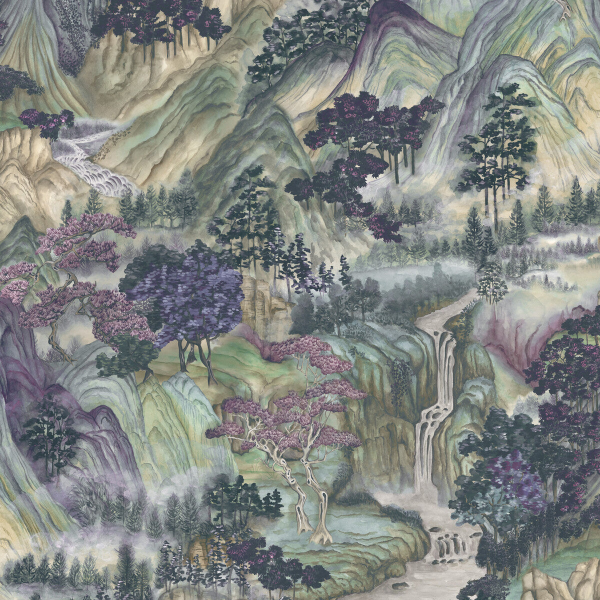 Mountainscape Wallpaper in original color - pattern number 126/11039.CS.0 - by Cole and Son in the Shinrin Yoku collection