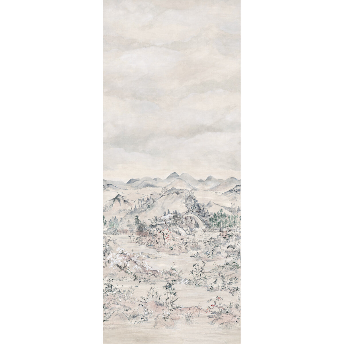 Japanese Chinoiserie Mural in peony color - pattern number 126/5014.CS.0 - by Cole and Son in the Shinrin Yoku collection