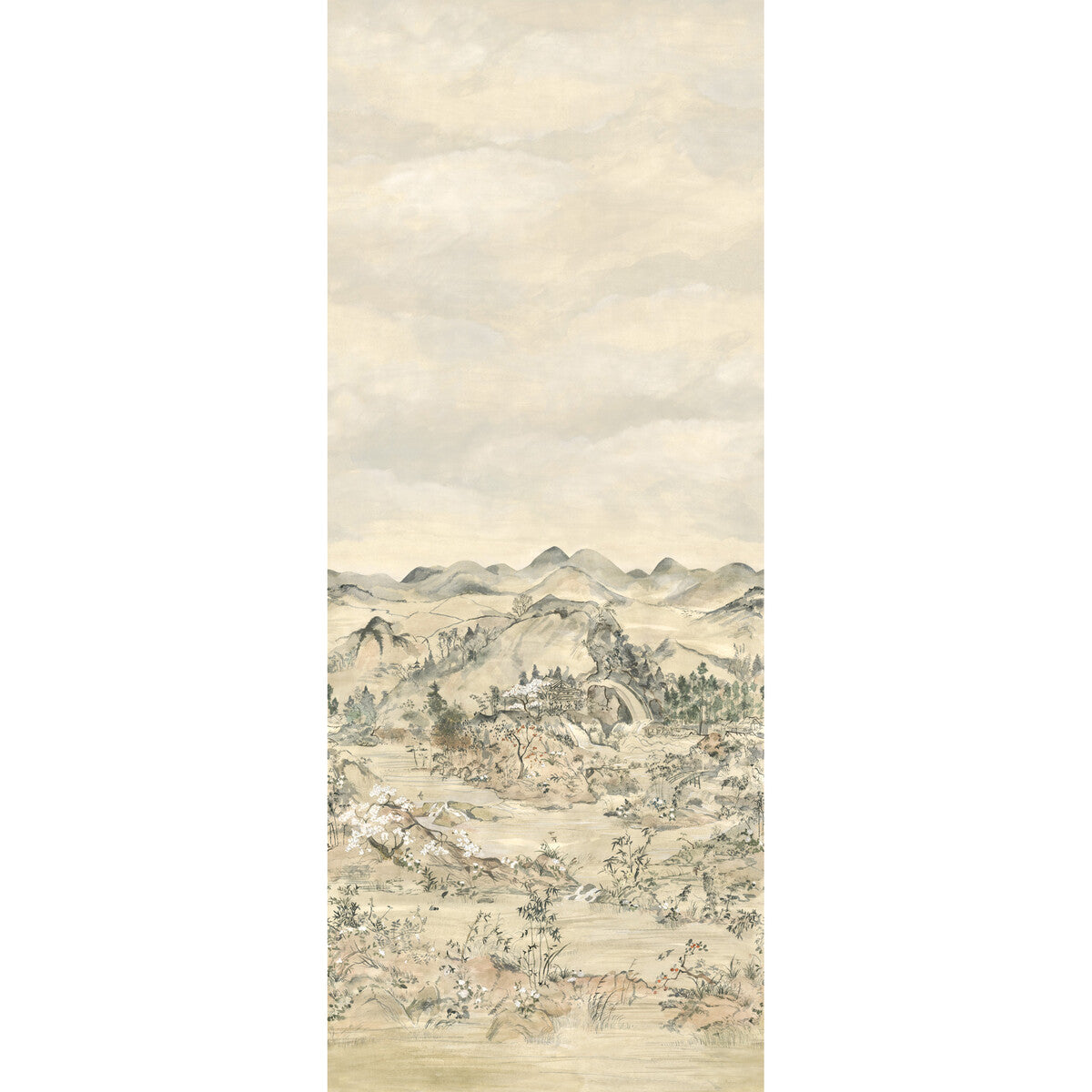 Japanese Chinoiserie Mural in antique color - pattern number 126/5016.CS.0 - by Cole and Son in the Shinrin Yoku collection