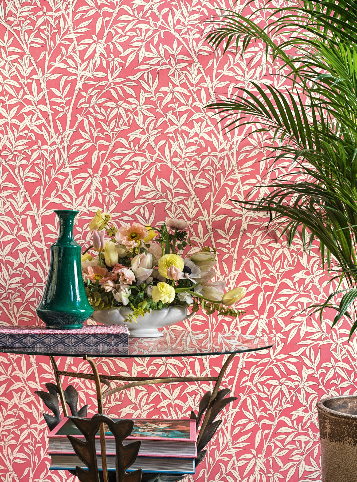 Bamboo Forest Wallpaper in chalk/rouge color - pattern number 127/1001.CS.0 - by Cole and Son in the Classics Vol I collection