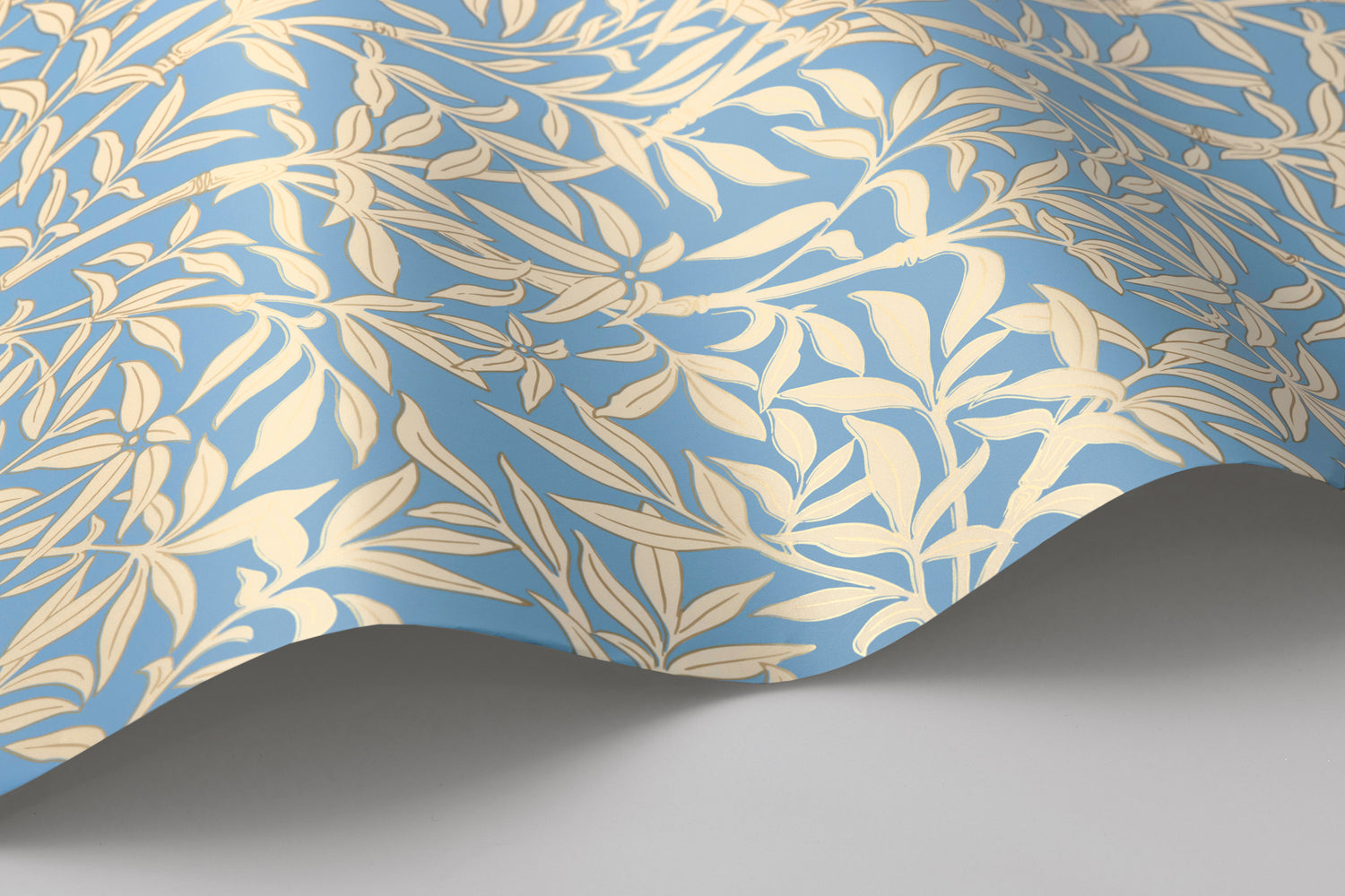 Bamboo Forest Wallpaper in yellow/blue color - pattern number 127/1002.CS.0 - by Cole and Son in the Classics Vol I collection