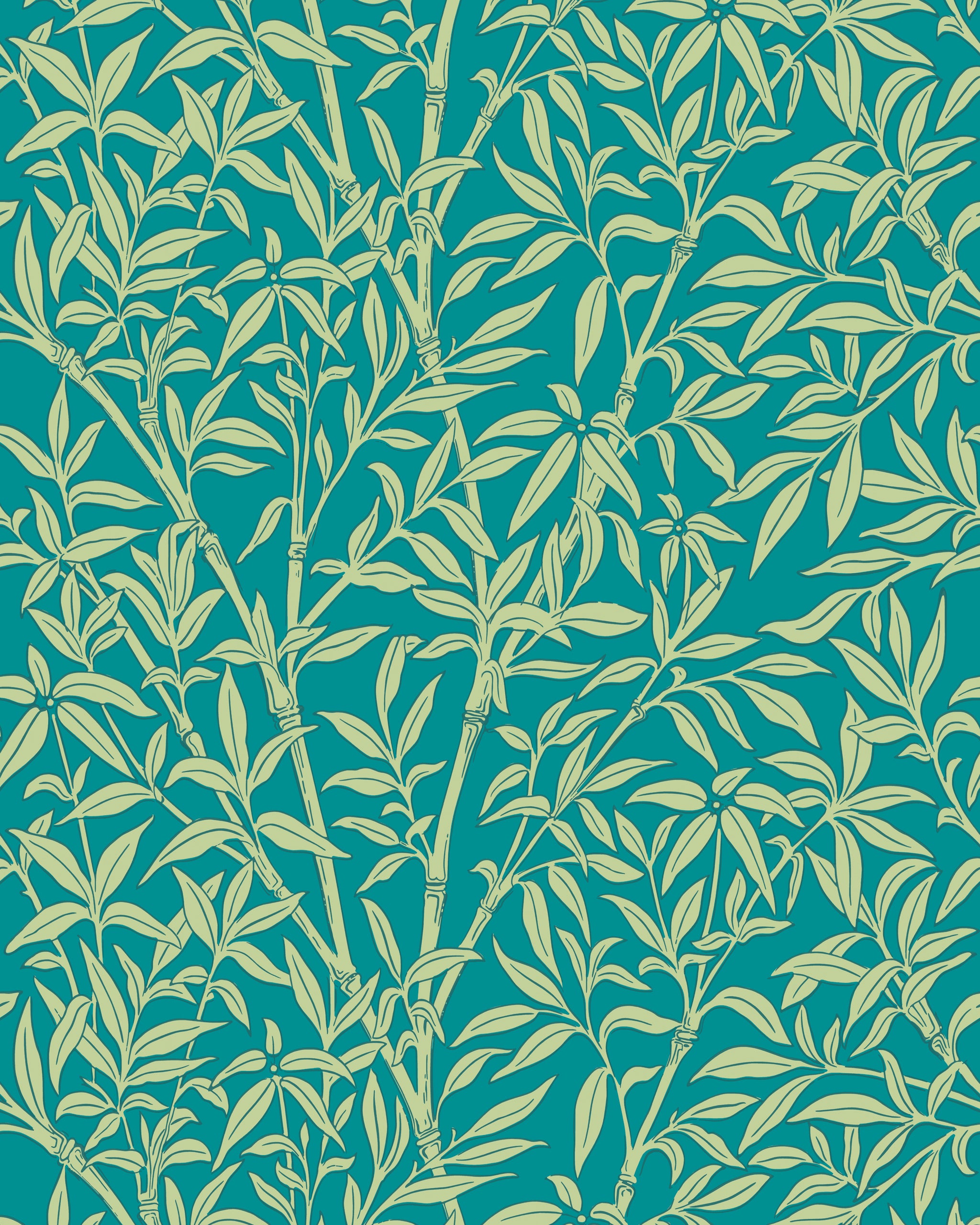 Bamboo Forest Wallpaper in petrol color - pattern number 127/1003.CS.0 - by Cole and Son in the Classics Vol I collection