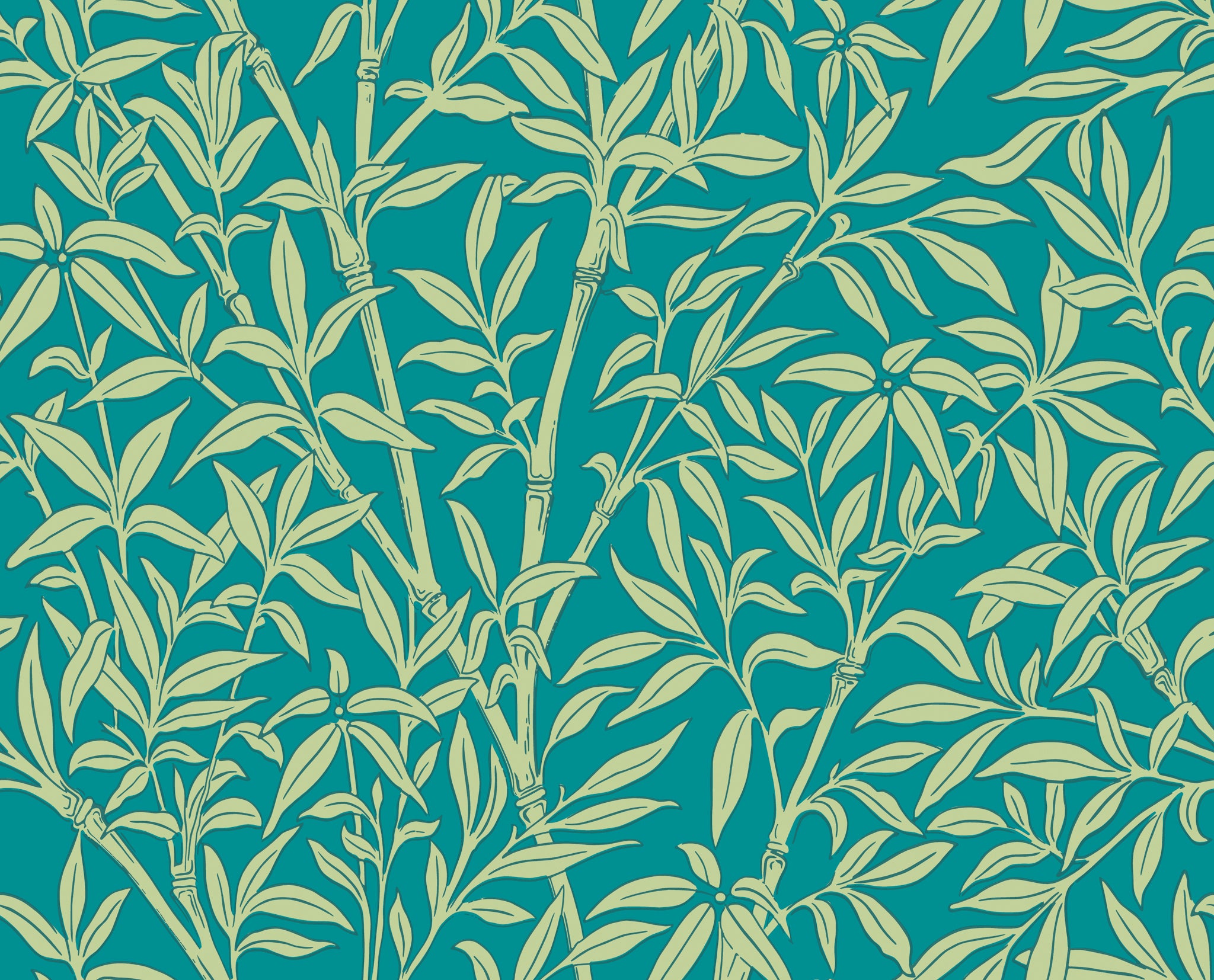 Bamboo Forest Wallpaper in petrol color - pattern number 127/1003.CS.0 - by Cole and Son in the Classics Vol I collection