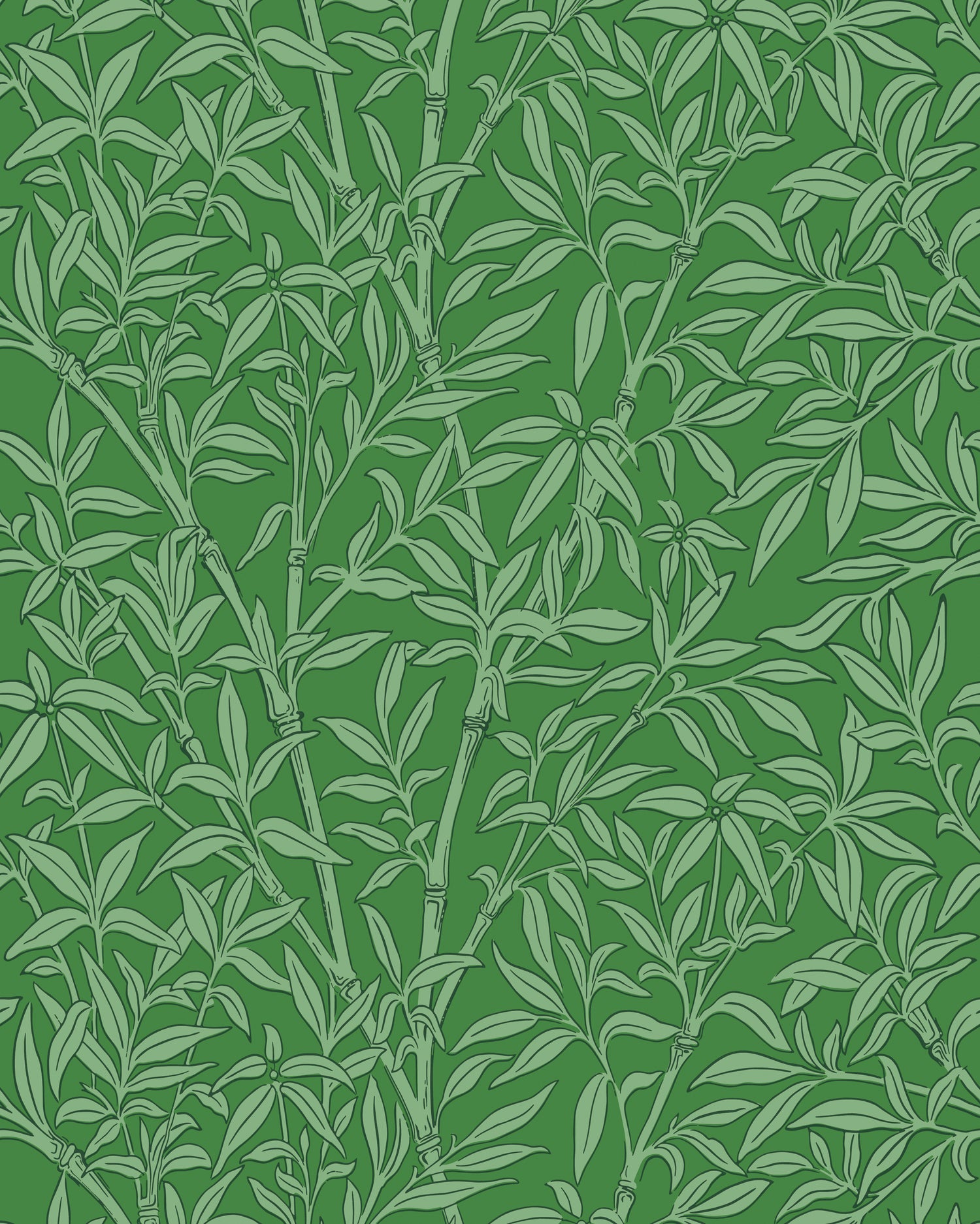 Bamboo Forest Wallpaper in emerald color - pattern number 127/1004.CS.0 - by Cole and Son in the Classics Vol I collection