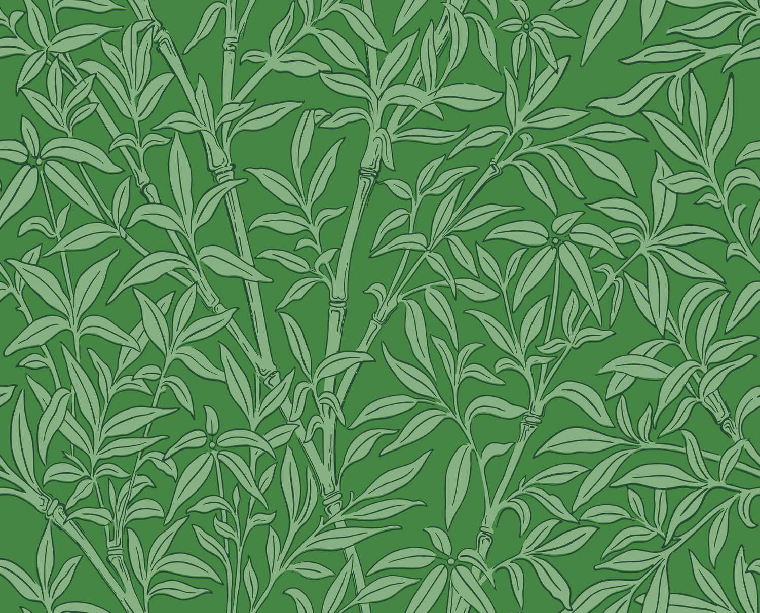 Bamboo Forest Wallpaper in emerald color - pattern number 127/1004.CS.0 - by Cole and Son in the Classics Vol I collection