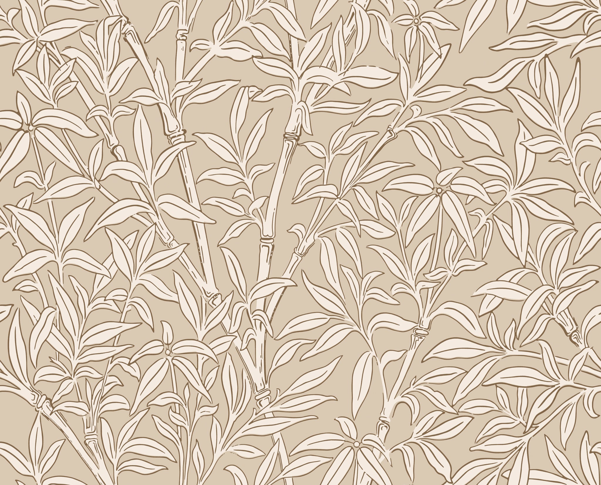 Bamboo Forest Wallpaper in oat color - pattern number 127/1005.CS.0 - by Cole and Son in the Classics Vol I collection