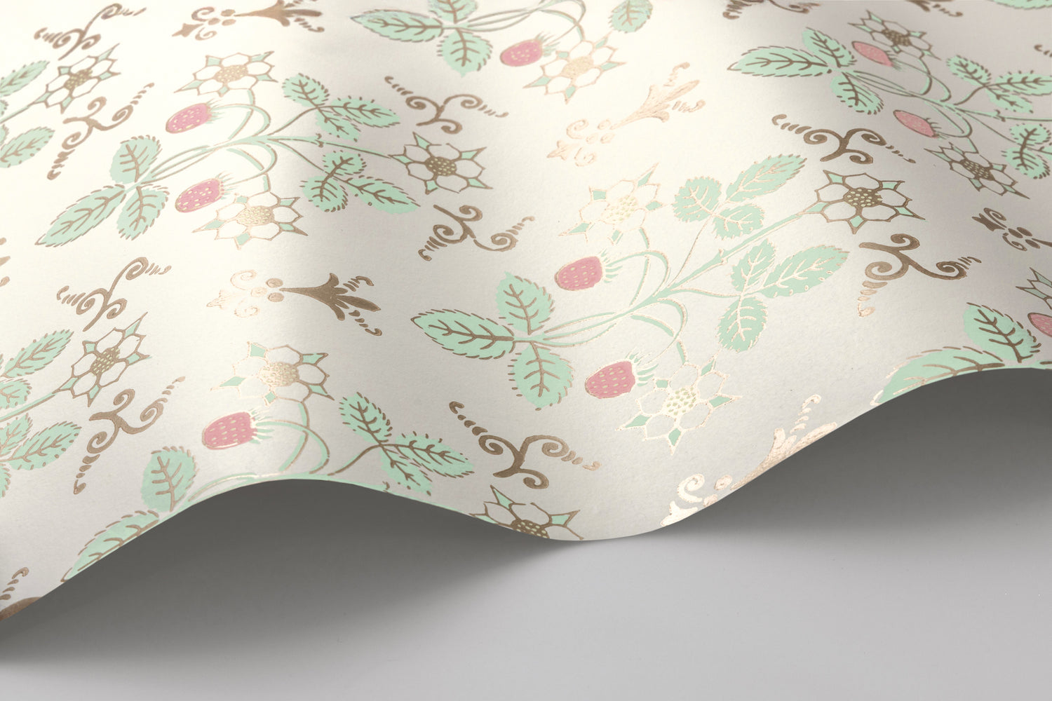 Strawberry Wallpaper in blush/mint color - pattern number 127/2011.CS.0 - by Cole and Son in the Classics Vol I collection