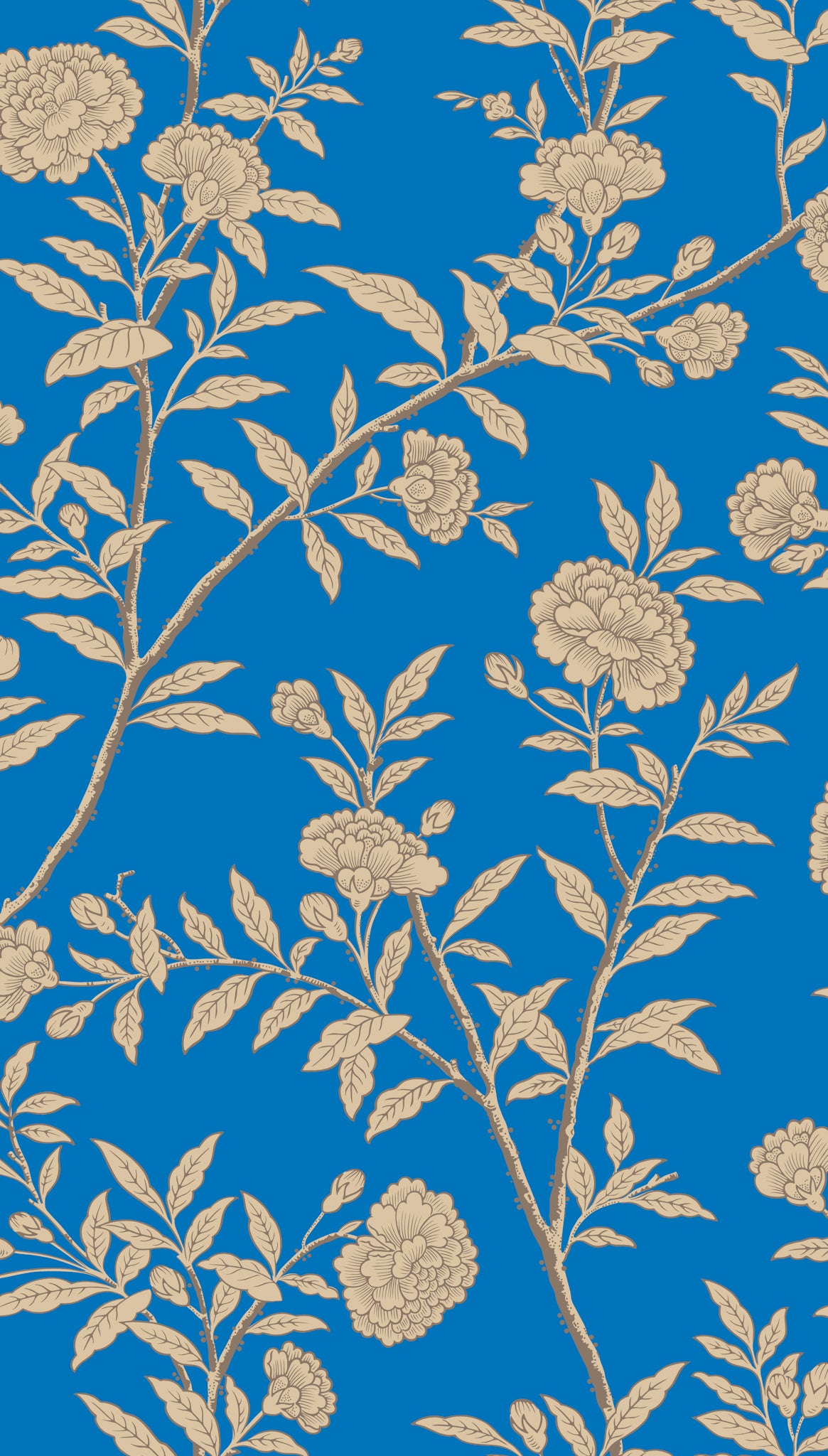 Roseberry Wallpaper in cobalt color - pattern number 127/3014.CS.0 - by Cole and Son in the Classics Vol I collection