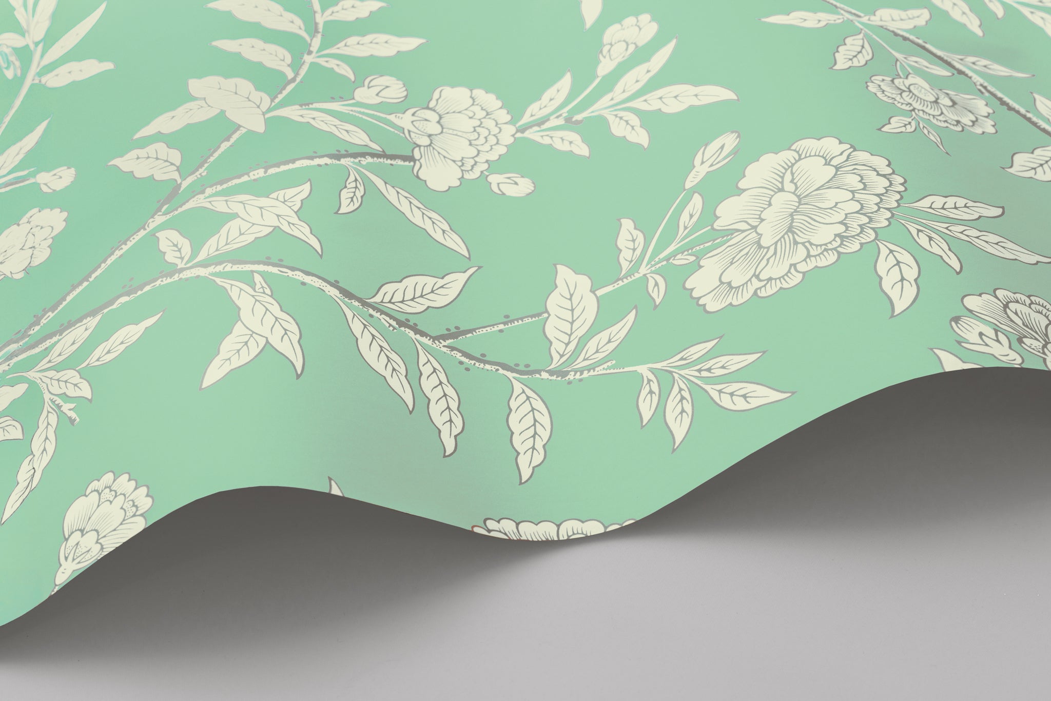 Roseberry Wallpaper in jade color - pattern number 127/3016.CS.0 - by Cole and Son in the Classics Vol I collection