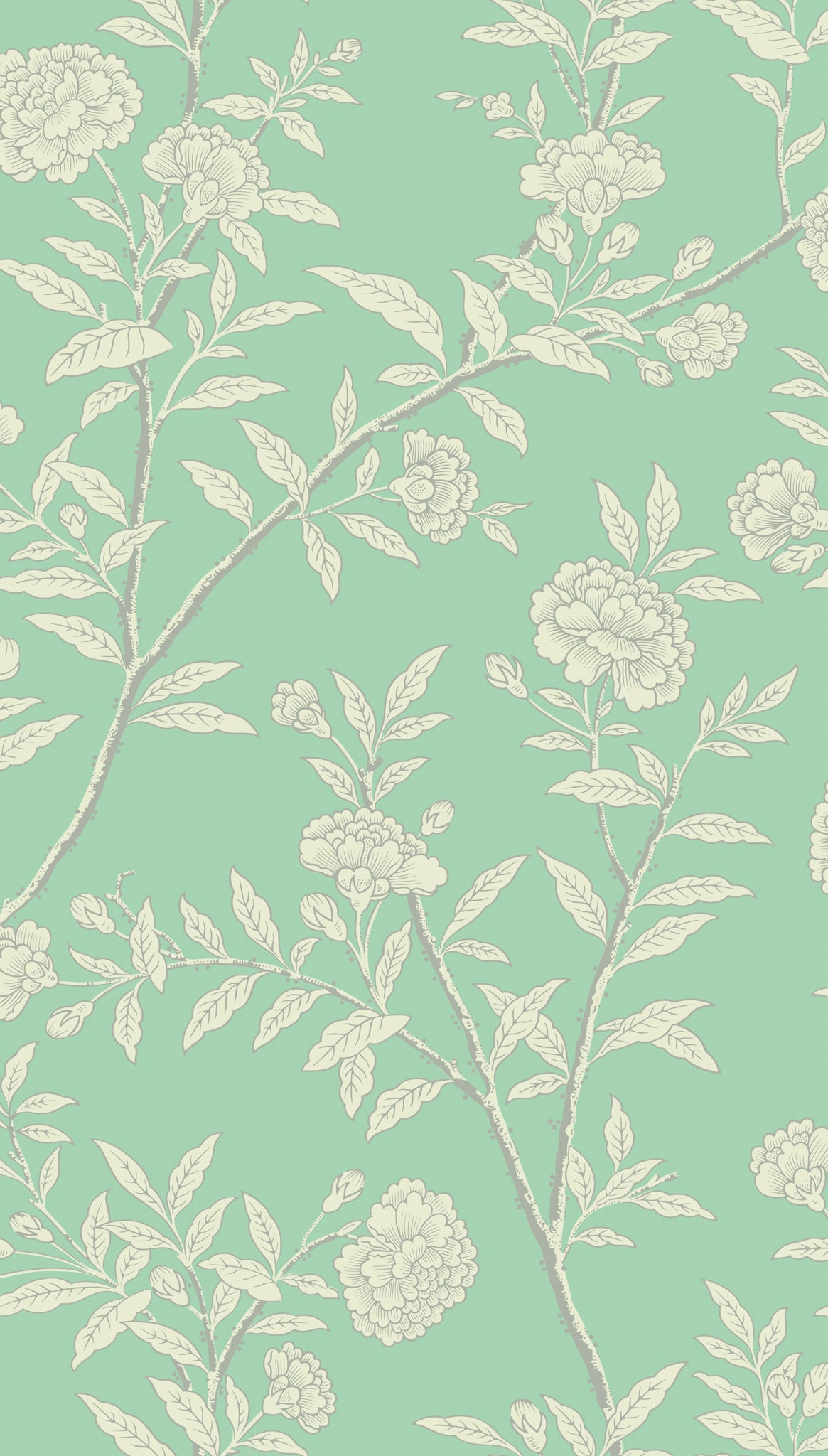 Roseberry Wallpaper in jade color - pattern number 127/3016.CS.0 - by Cole and Son in the Classics Vol I collection