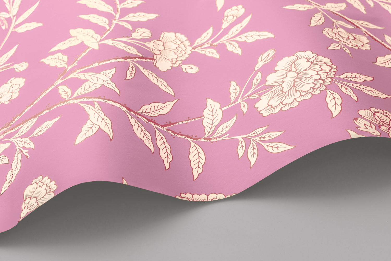 Roseberry Wallpaper in fuchsia color - pattern number 127/3017.CS.0 - by Cole and Son in the Classics Vol I collection