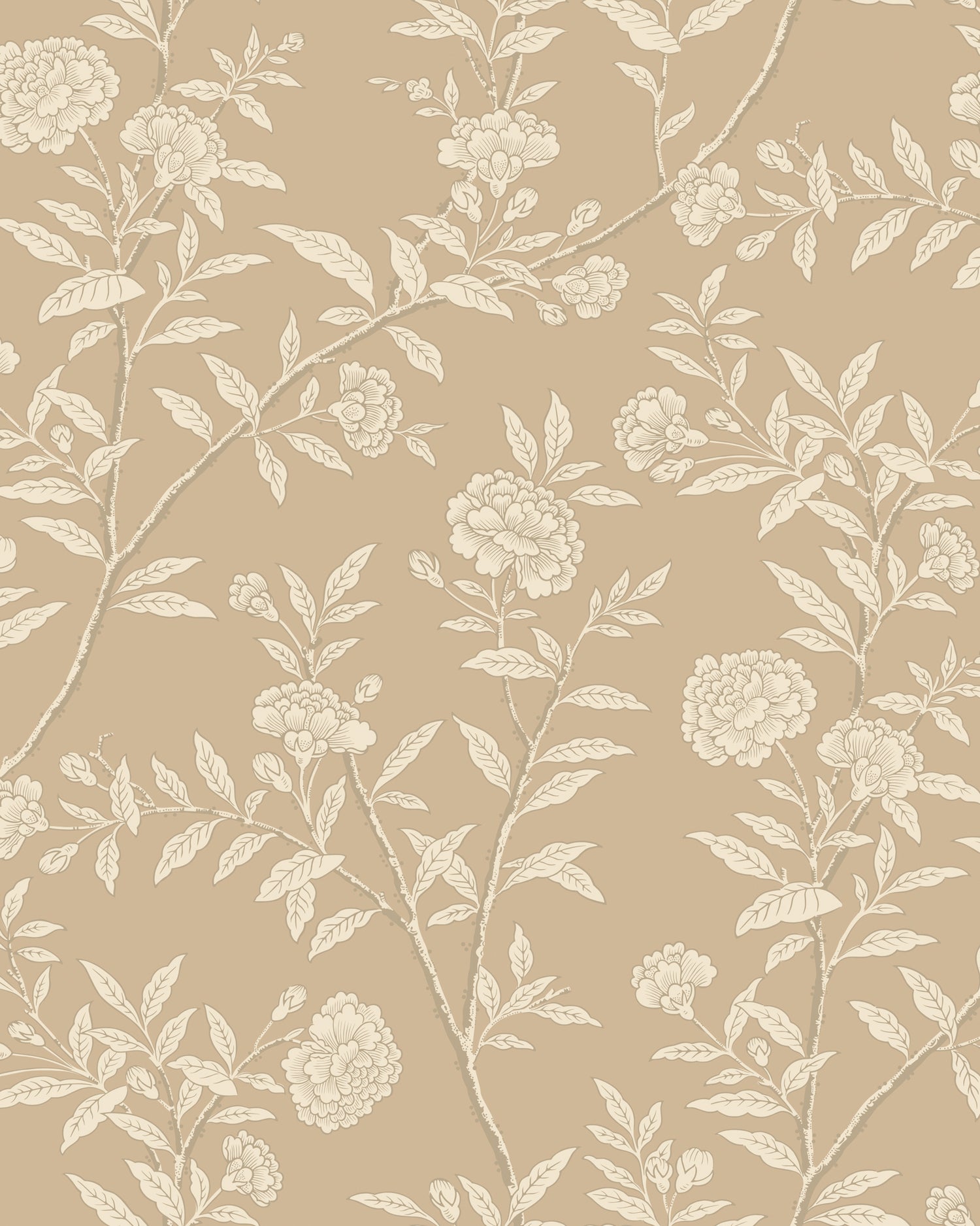 Roseberry Wallpaper in champagne shimmer color - pattern number 127/3018.CS.0 - by Cole and Son in the Classics Vol I collection