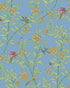 Roseberry with Birds Wallpaper in hyacinth blue color - pattern number 127/4022.CS.0 - by Cole and Son in the Classics Vol I collection
