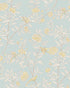 Roseberry with Birds Wallpaper in powder blue color - pattern number 127/4023.CS.0 - by Cole and Son in the Classics Vol I collection