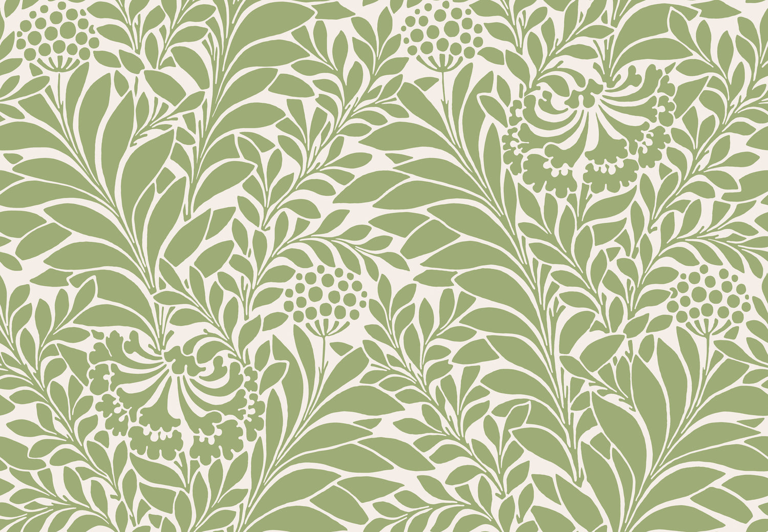 Honeysuckle Wallpaper in spring green color - pattern number 127/5024.CS.0 - by Cole and Son in the Classics Vol I collection
