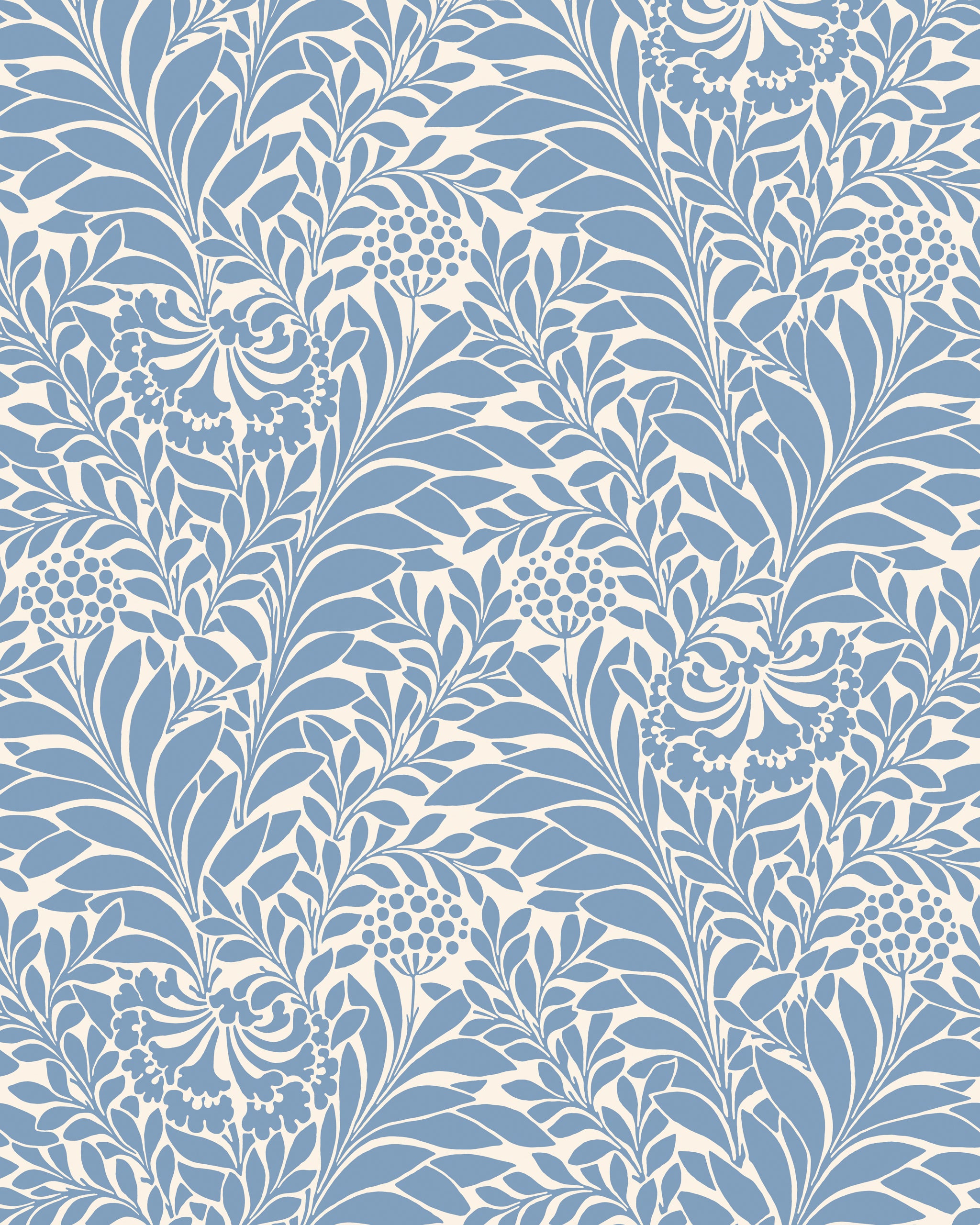 Honeysuckle Wallpaper in cornflower blue color - pattern number 127/5025.CS.0 - by Cole and Son in the Classics Vol I collection