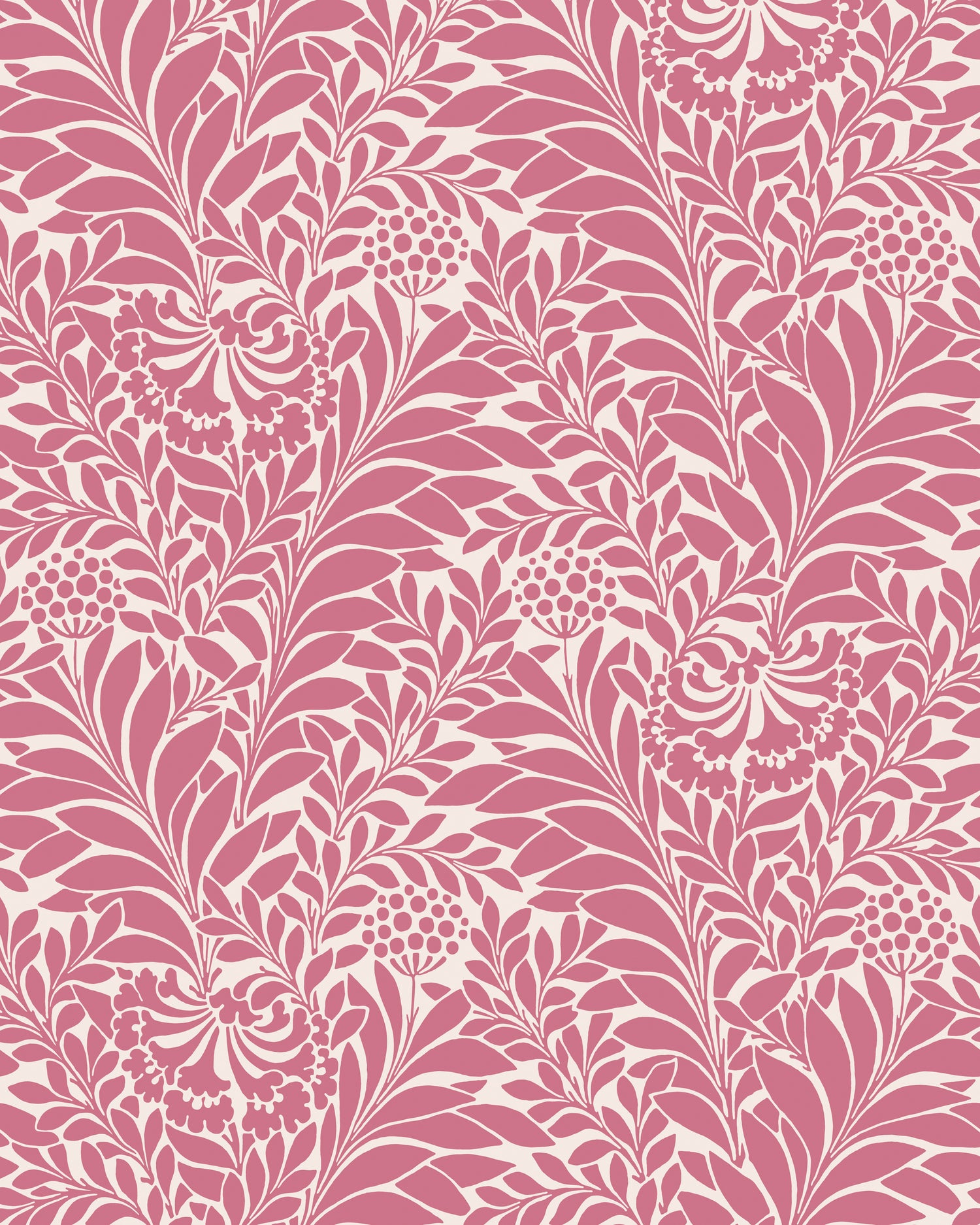 Honeysuckle Wallpaper in raspberry color - pattern number 127/5028.CS.0 - by Cole and Son in the Classics Vol I collection