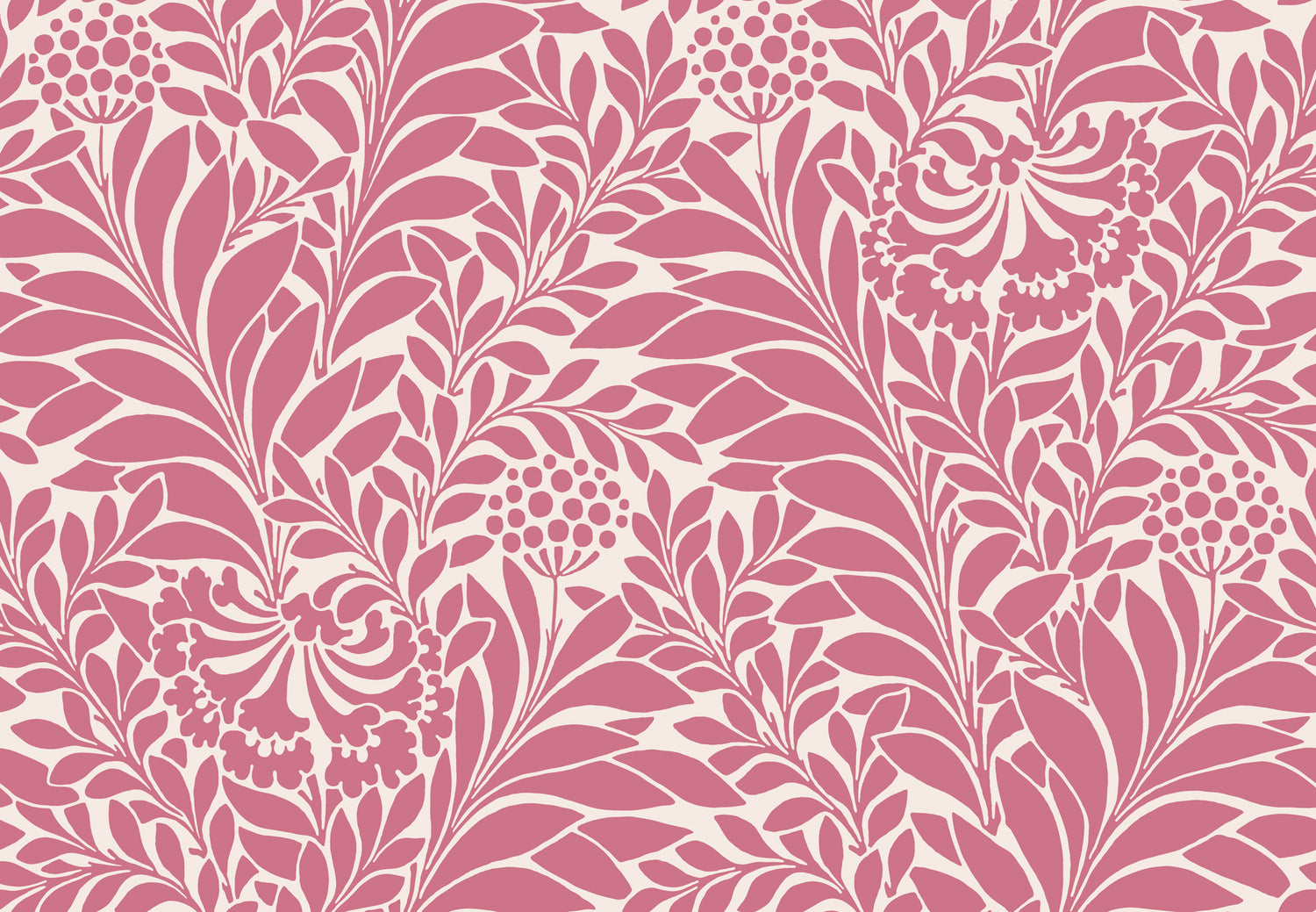 Honeysuckle Wallpaper in raspberry color - pattern number 127/5028.CS.0 - by Cole and Son in the Classics Vol I collection