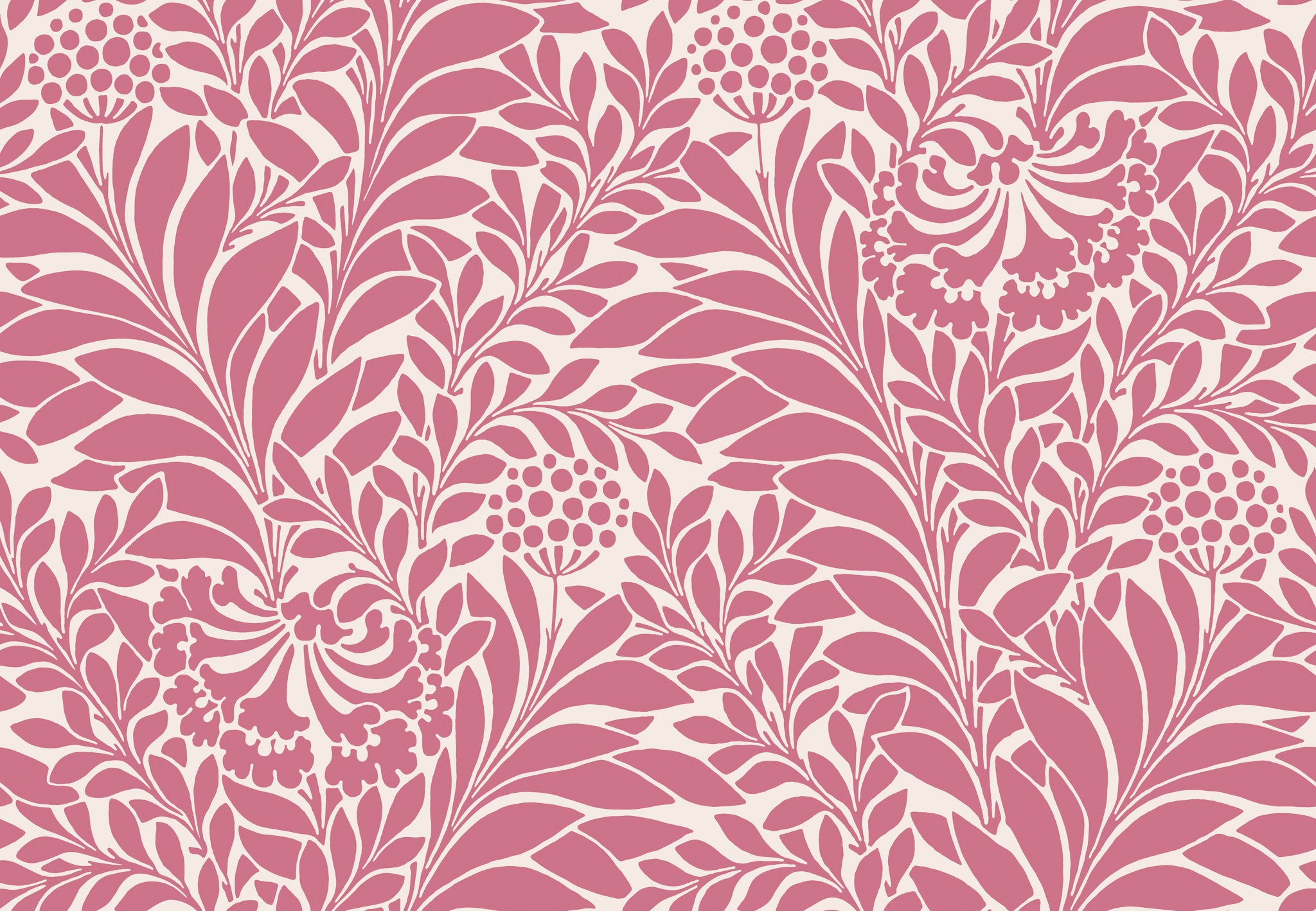 Honeysuckle Wallpaper in raspberry color - pattern number 127/5028.CS.0 - by Cole and Son in the Classics Vol I collection