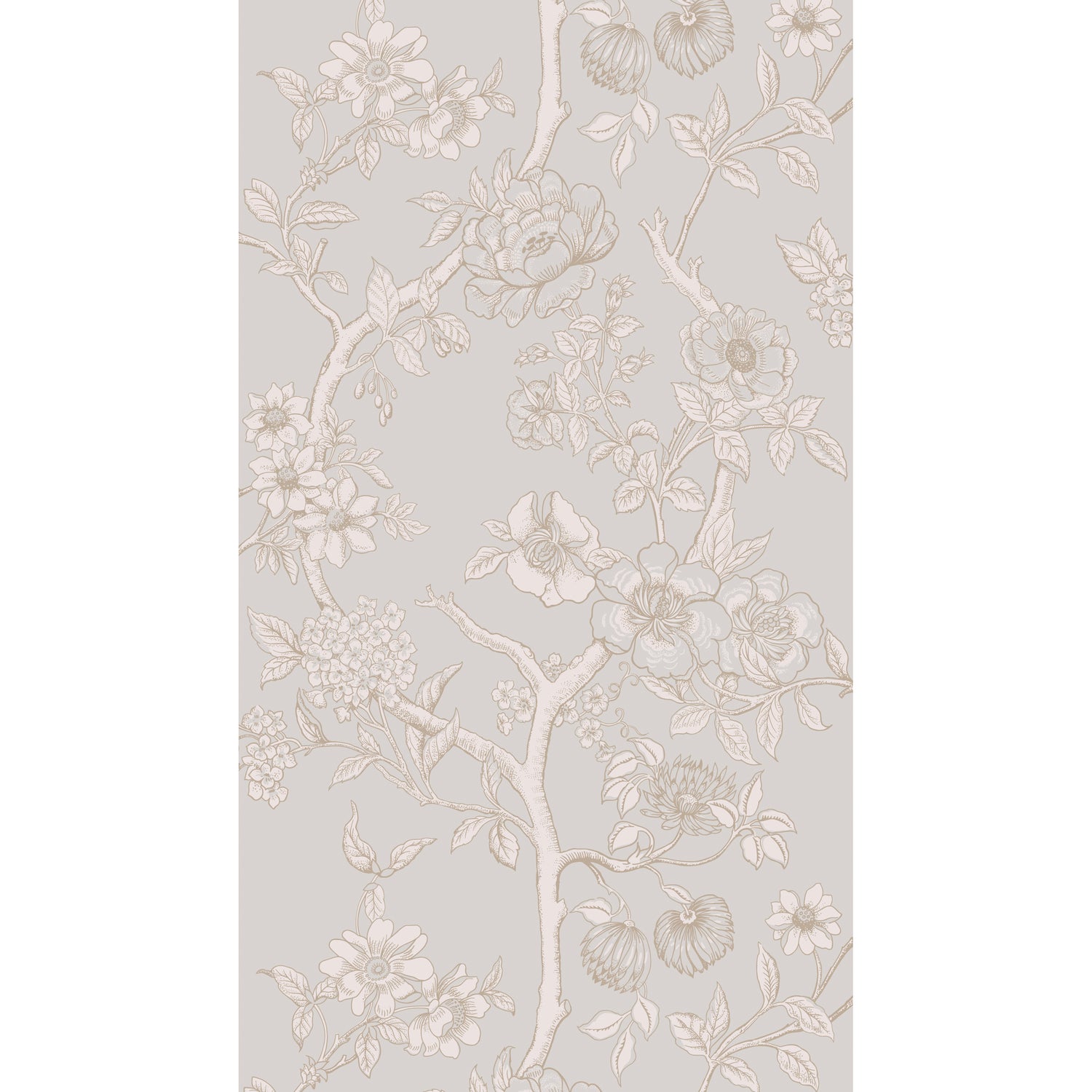 Paradise Tree Wallpaper in dove grey color - pattern number 128/2007.CS.0 - by Cole and Son in the Classics Vol II collection