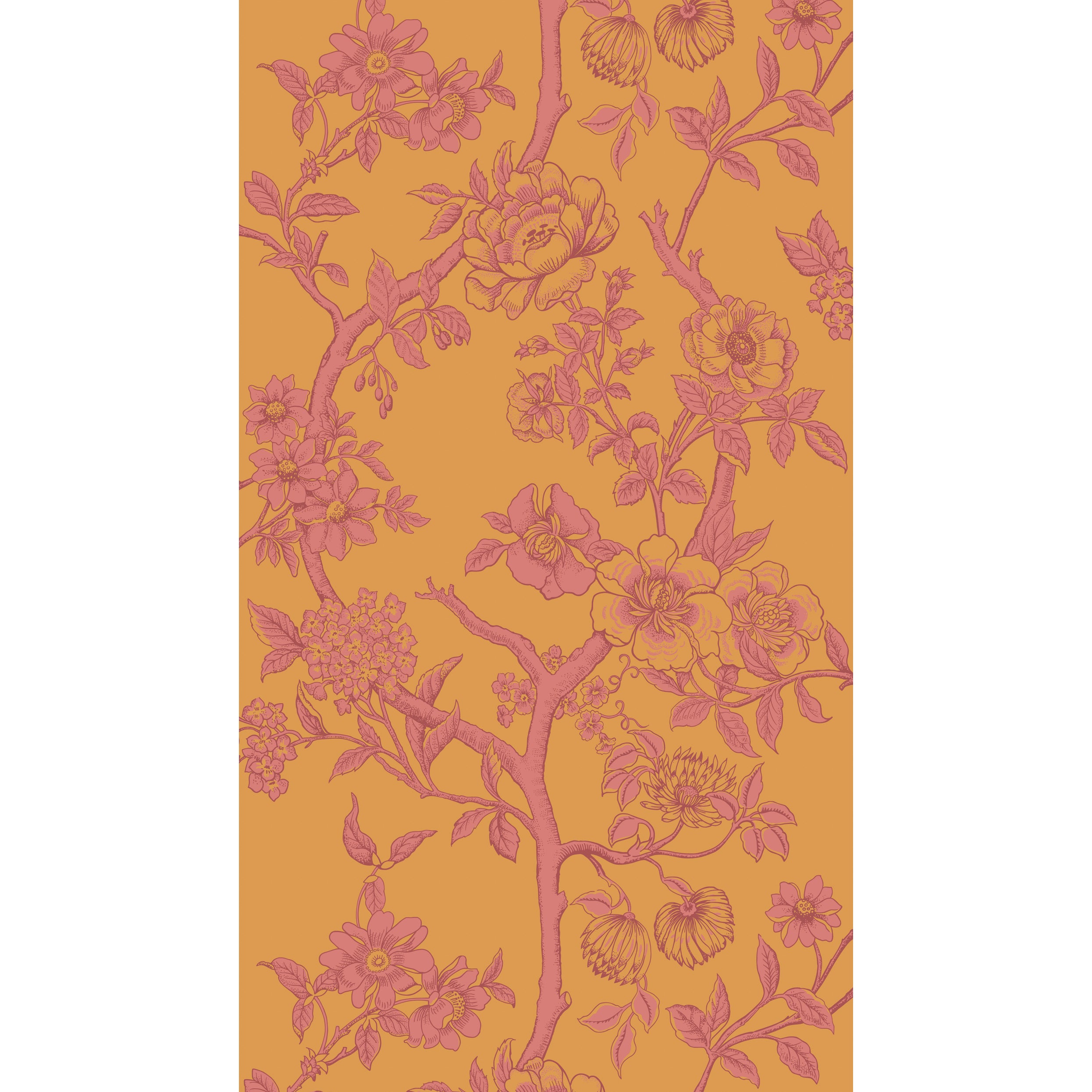 Paradise Tree Wallpaper in tangerine color - pattern number 128/2011.CS.0 - by Cole and Son in the Classics Vol II collection