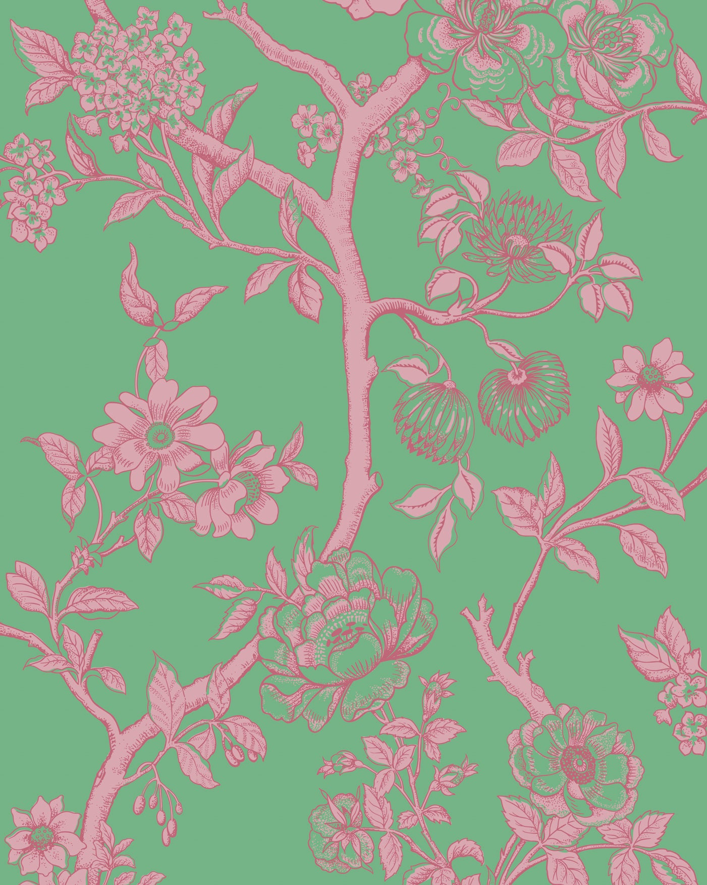 Paradise Tree Wallpaper in emerald color - pattern number 128/2012.CS.0 - by Cole and Son in the Classics Vol II collection