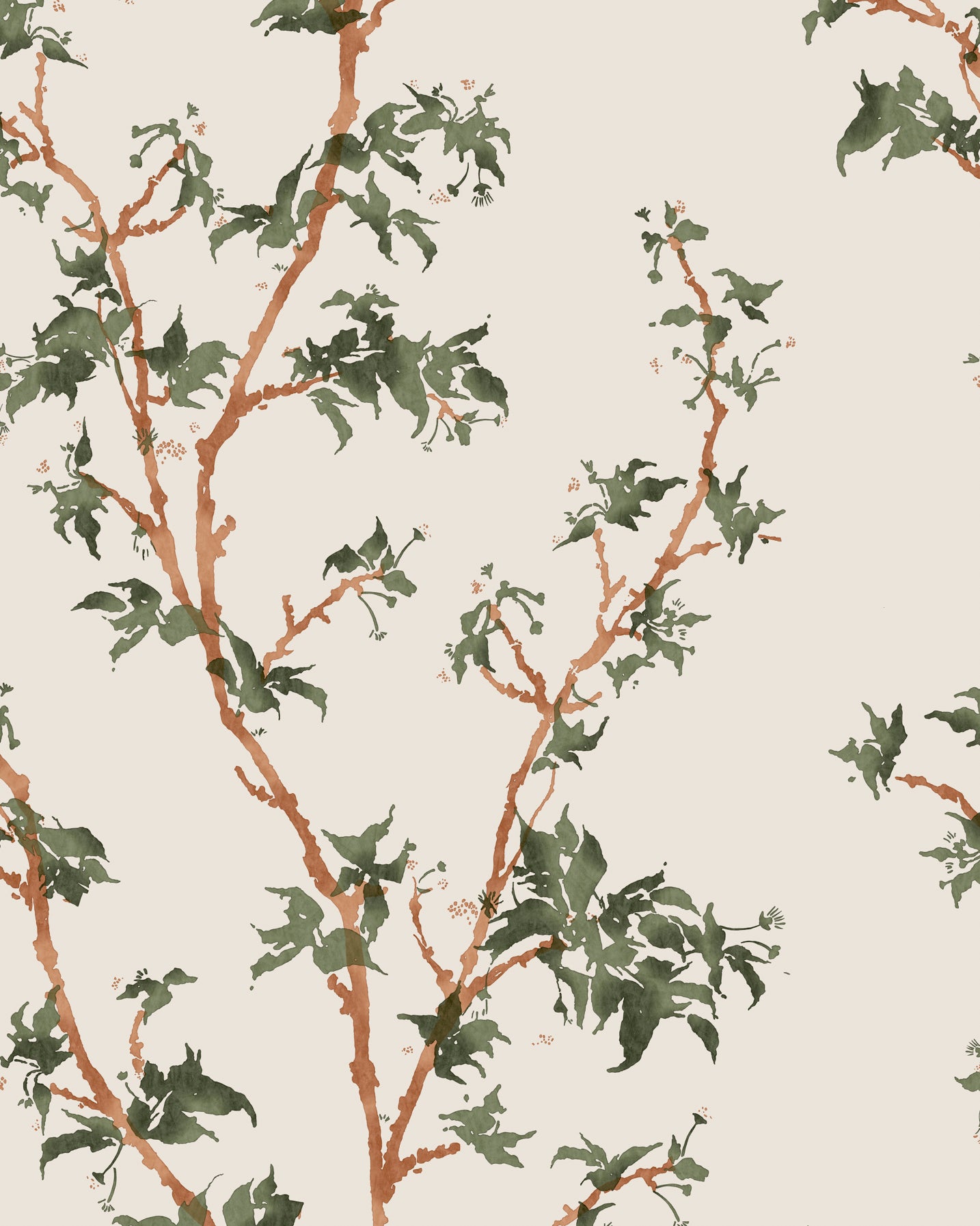 Chinese Branch Wallpaper in leaf green color - pattern number 128/3013.CS.0 - by Cole and Son in the Classics Vol II collection