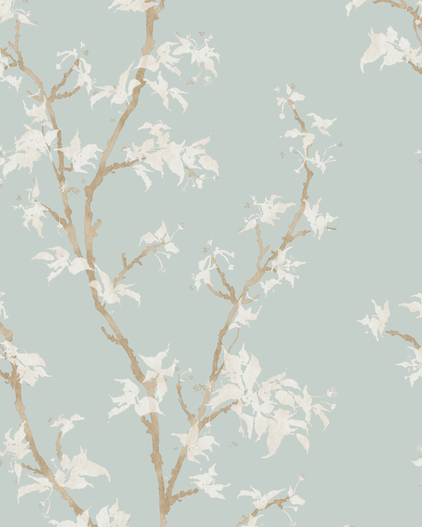 Chinese Branch Wallpaper in duck egg color - pattern number 128/3016.CS.0 - by Cole and Son in the Classics Vol II collection