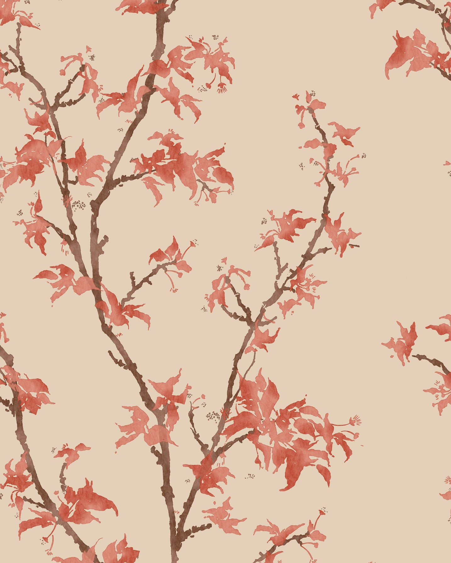 Chinese Branch Wallpaper in ginger color - pattern number 128/3017.CS.0 - by Cole and Son in the Classics Vol II collection