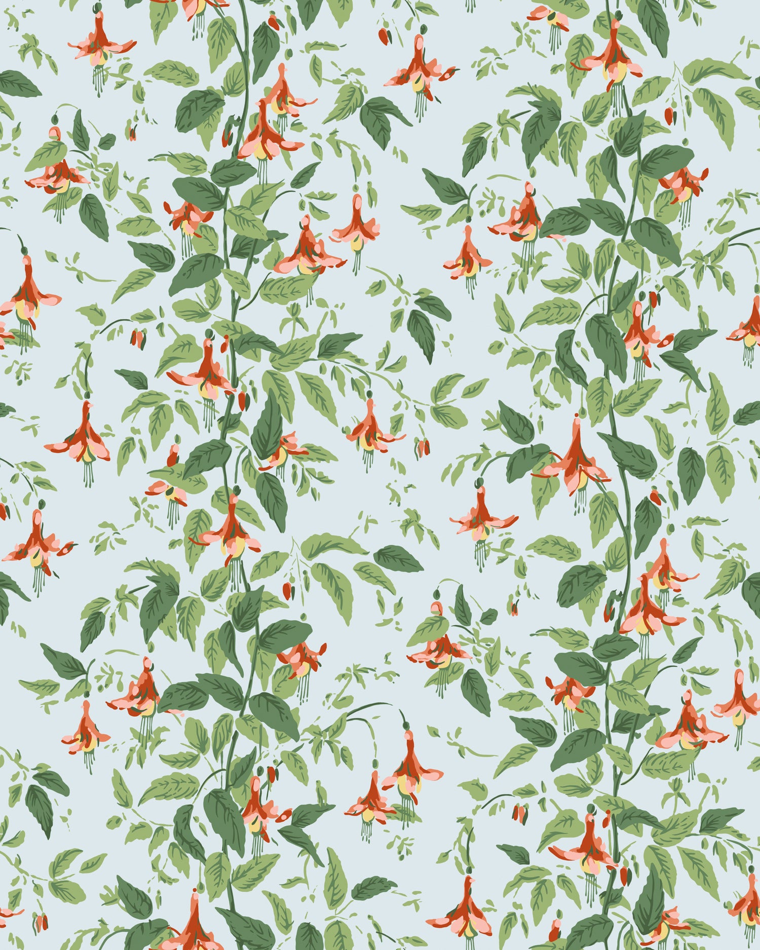 Fuschia Wallpaper in coral color - pattern number 128/6029.CS.0 - by Cole and Son in the Classics Vol II collection