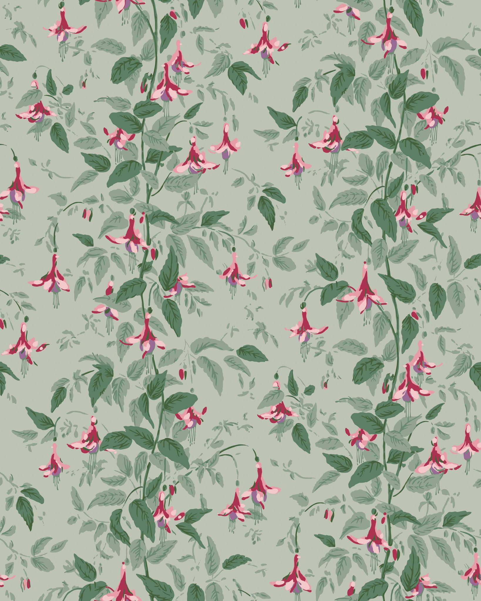 Fuschia Wallpaper in dusty rose color - pattern number 128/6031.CS.0 - by Cole and Son in the Classics Vol II collection