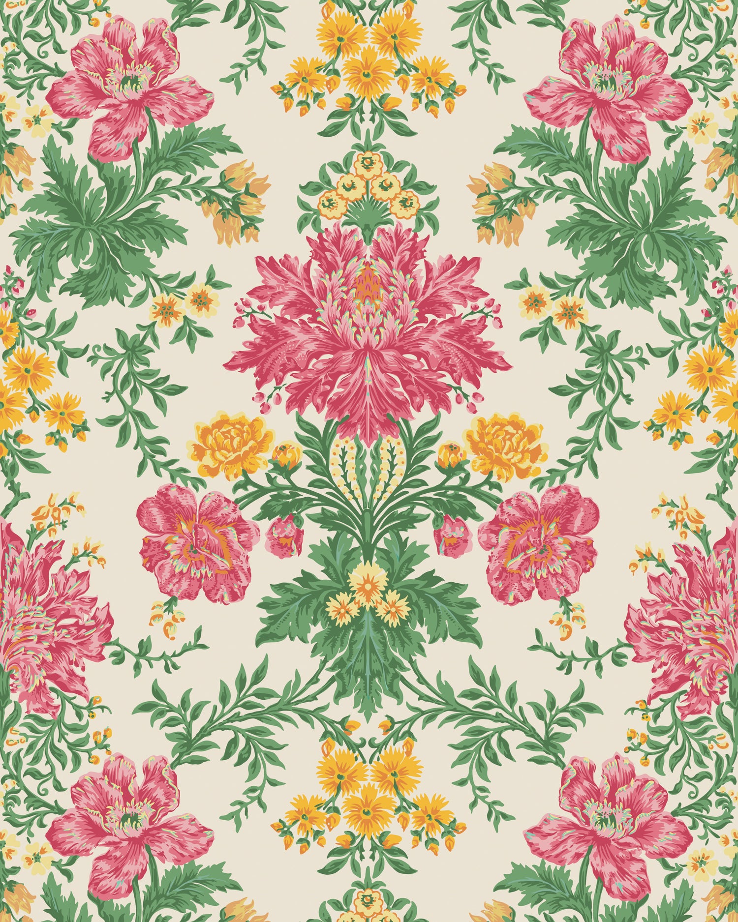 Poppies Wallpaper in soft fuchsia color - pattern number 128/7033.CS.0 - by Cole and Son in the Classics Vol II collection