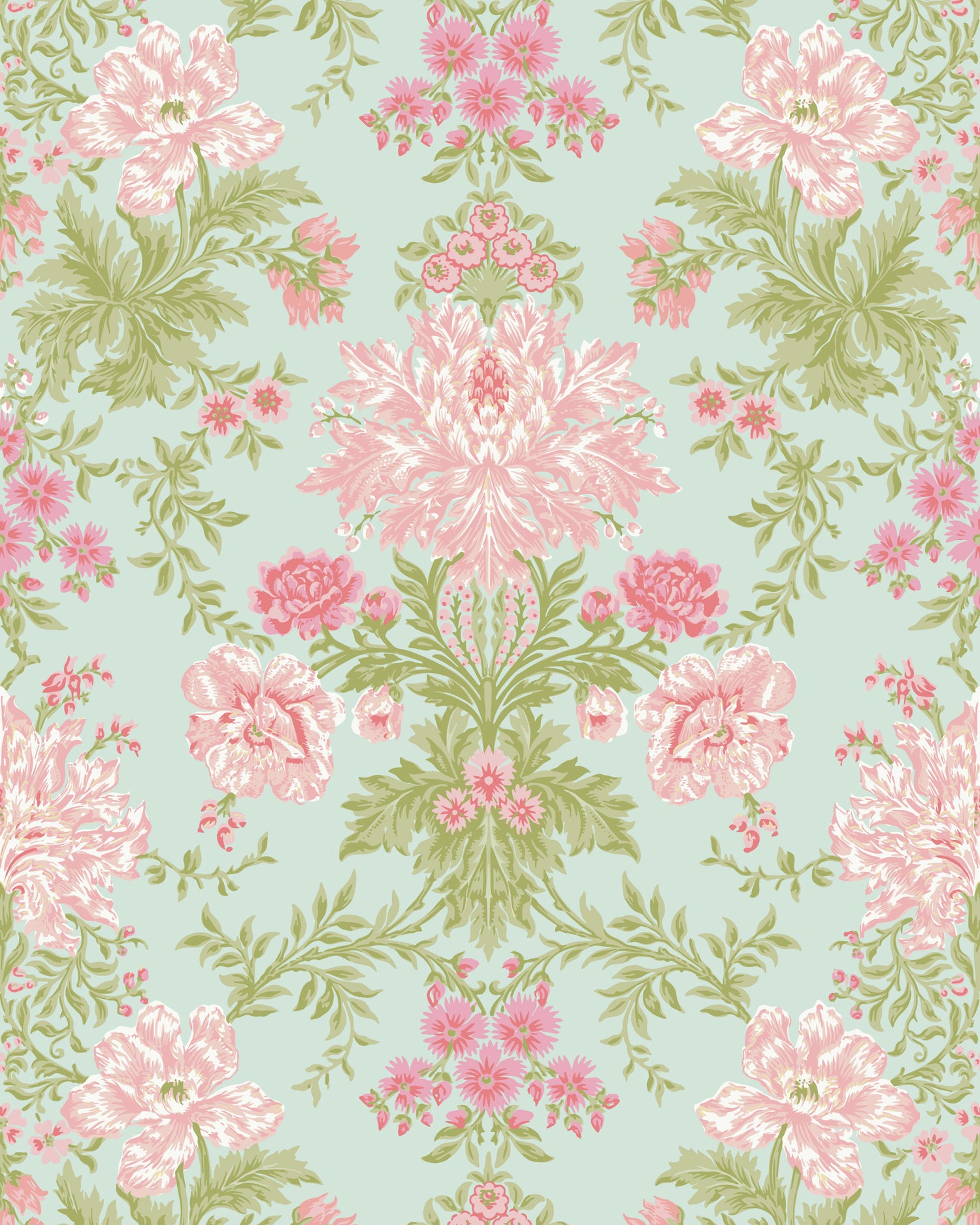 Poppies Wallpaper in soft pink color - pattern number 128/7034.CS.0 - by Cole and Son in the Classics Vol II collection