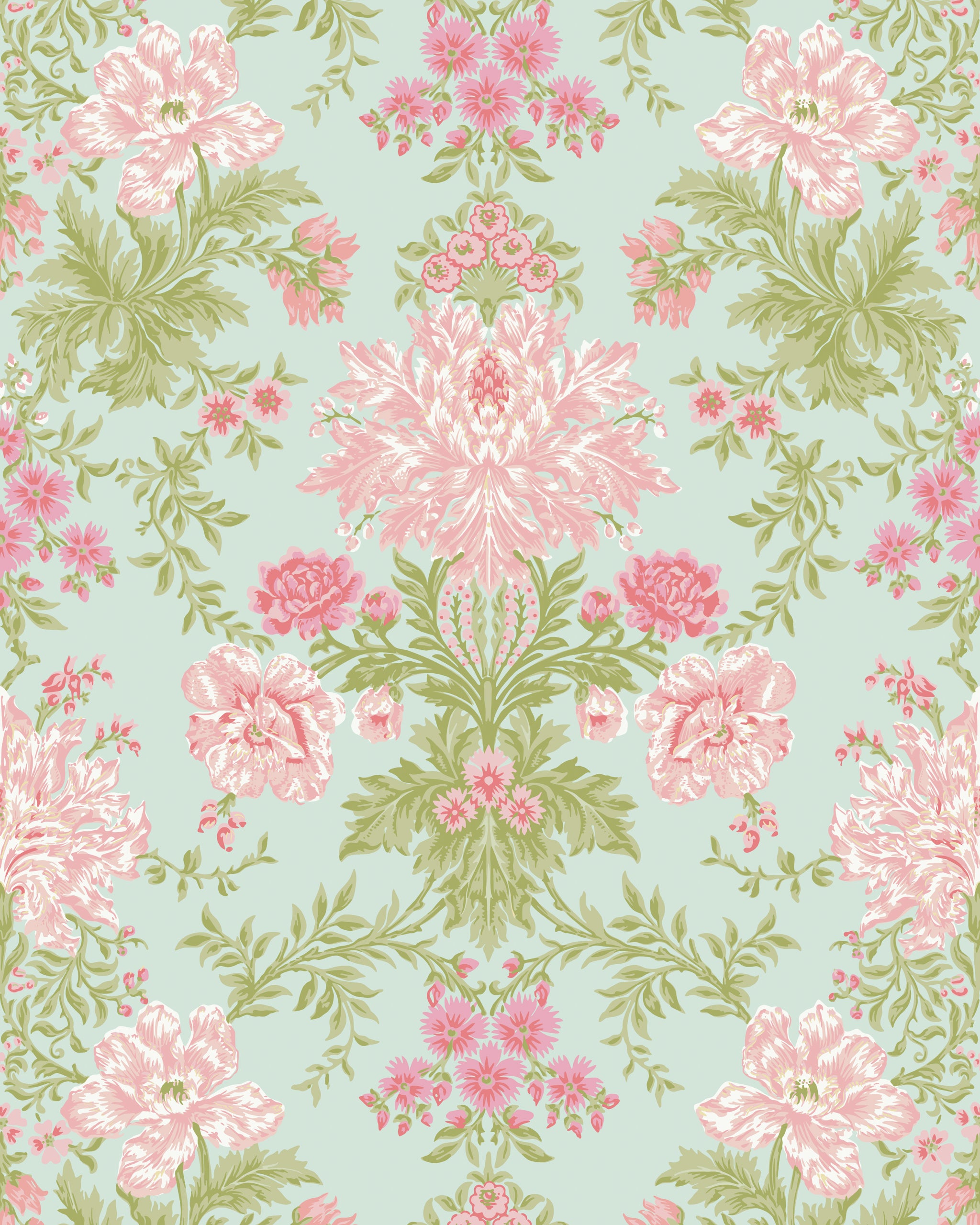 Poppies Wallpaper in soft pink color - pattern number 128/7034.CS.0 - by Cole and Son in the Classics Vol II collection