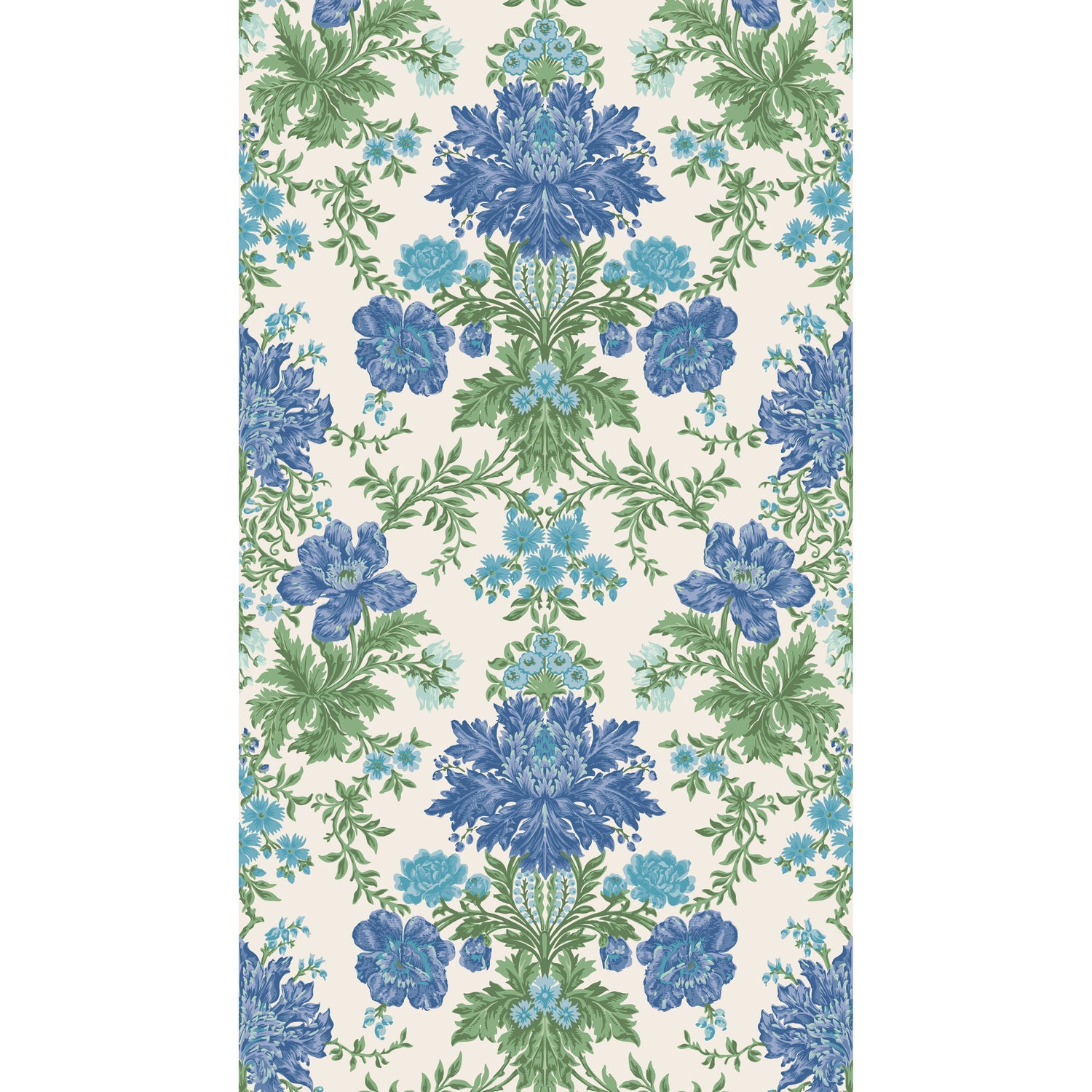 Poppies Wallpaper in sapphire color - pattern number 128/7035.CS.0 - by Cole and Son in the Classics Vol II collection