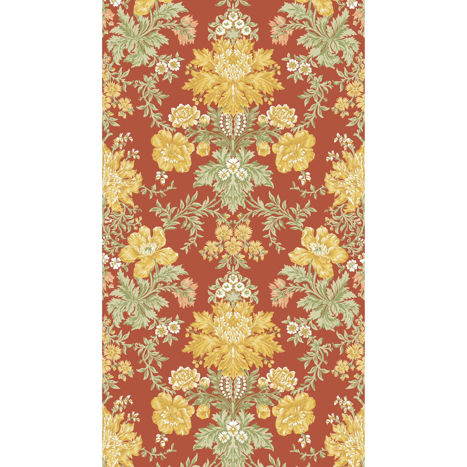 Poppies Wallpaper in soft yellow color - pattern number 128/7037.CS.0 - by Cole and Son in the Classics Vol II collection