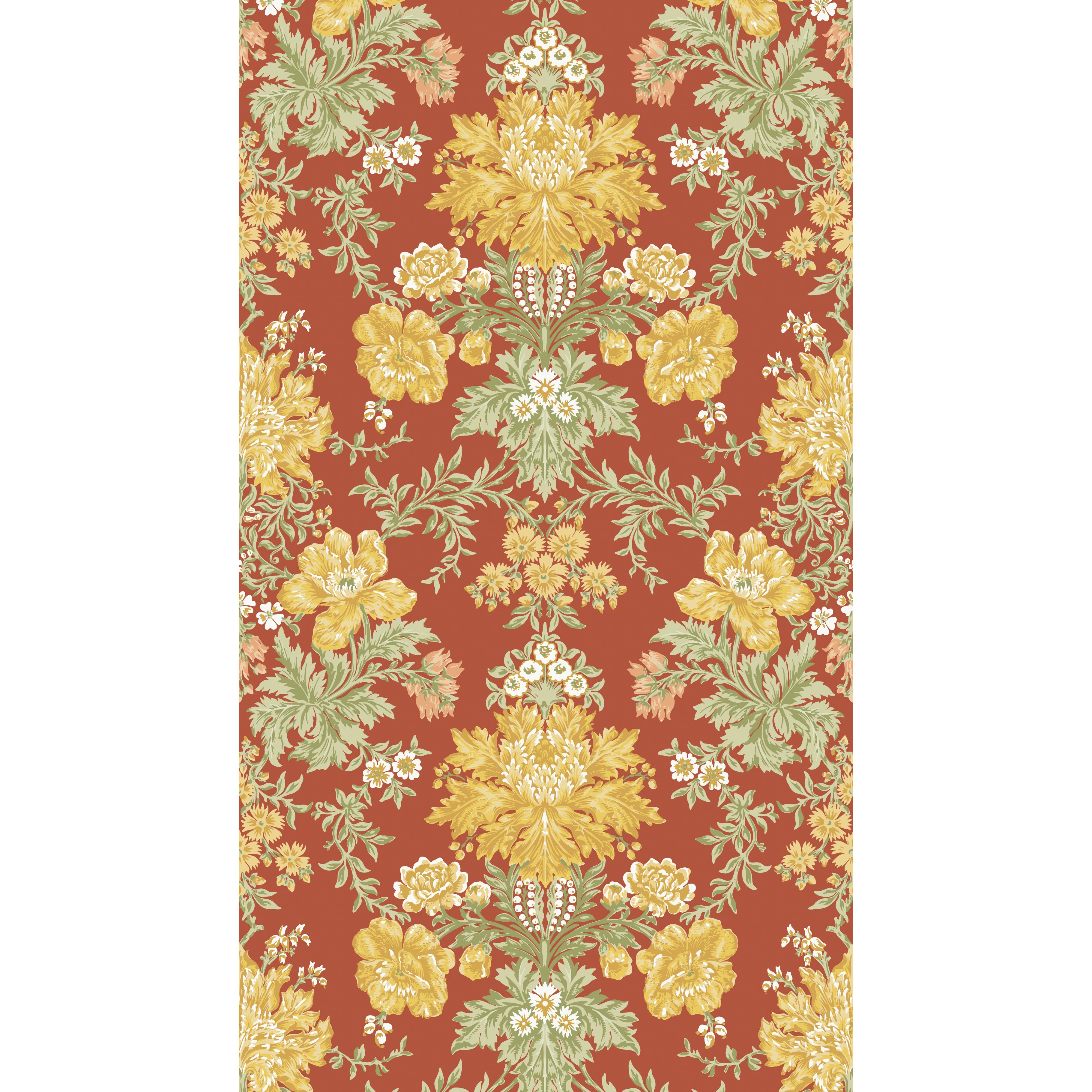 Poppies Wallpaper in soft yellow color - pattern number 128/7037.CS.0 - by Cole and Son in the Classics Vol II collection