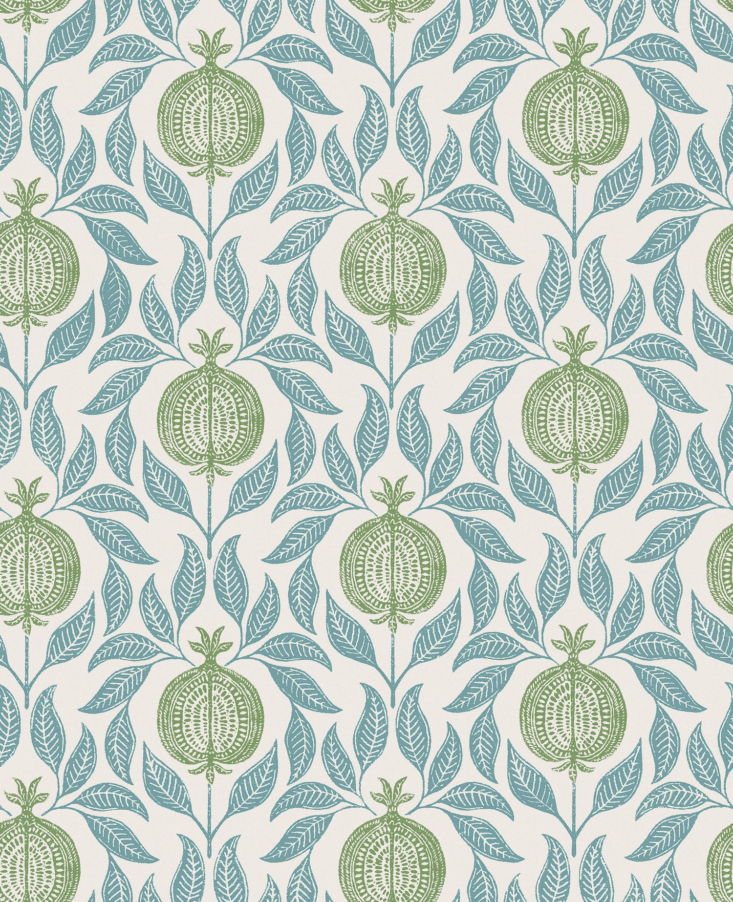 Apple of Grenada Wallpaper in blue &amp; green color - pattern number 130285 - by Graham and Brown in the 2025 Exclusives collection