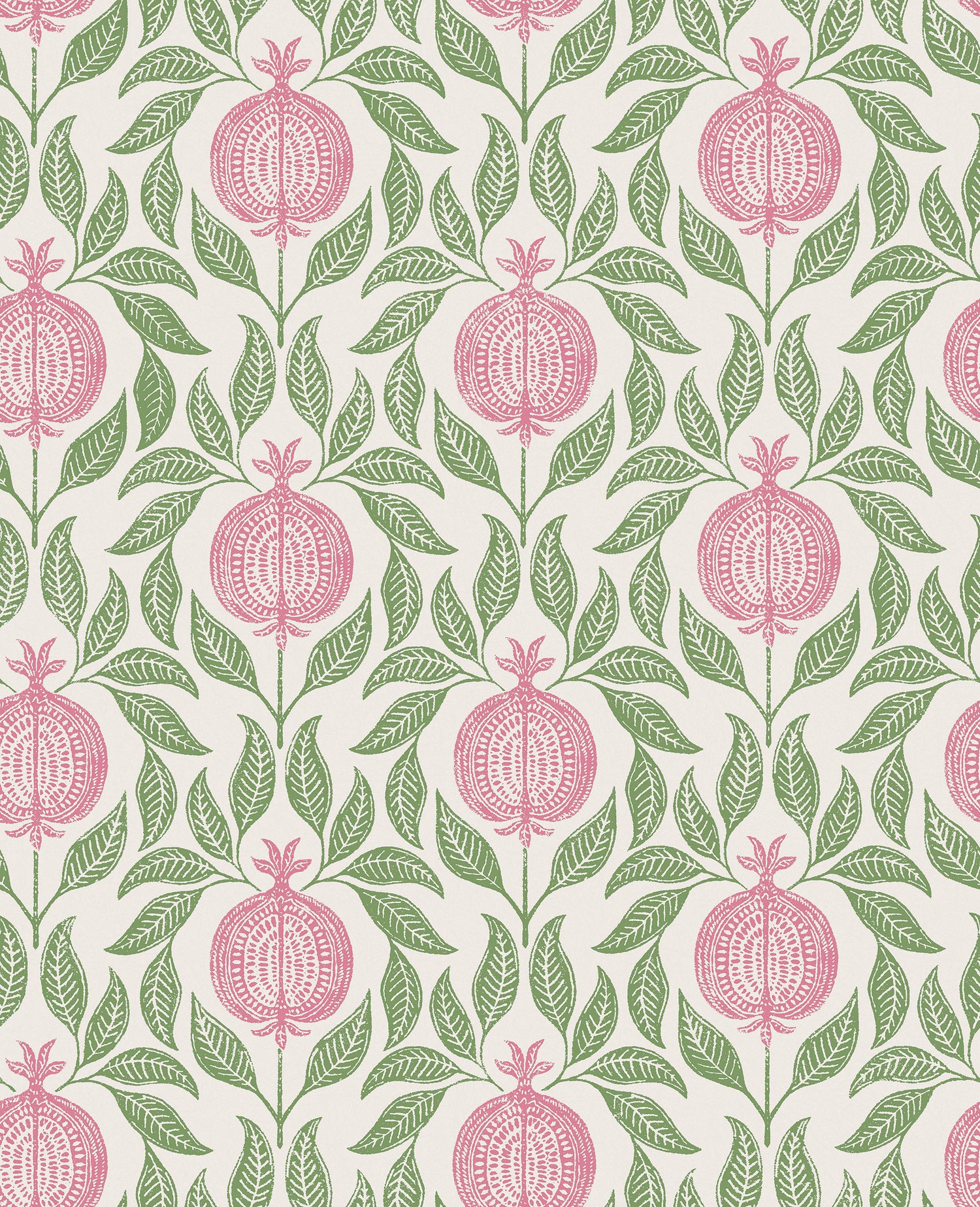 Apple of Grenada Wallpaper in pink &amp; green color - pattern number 130286 - by Graham and Brown in the 2025 Exclusives collection
