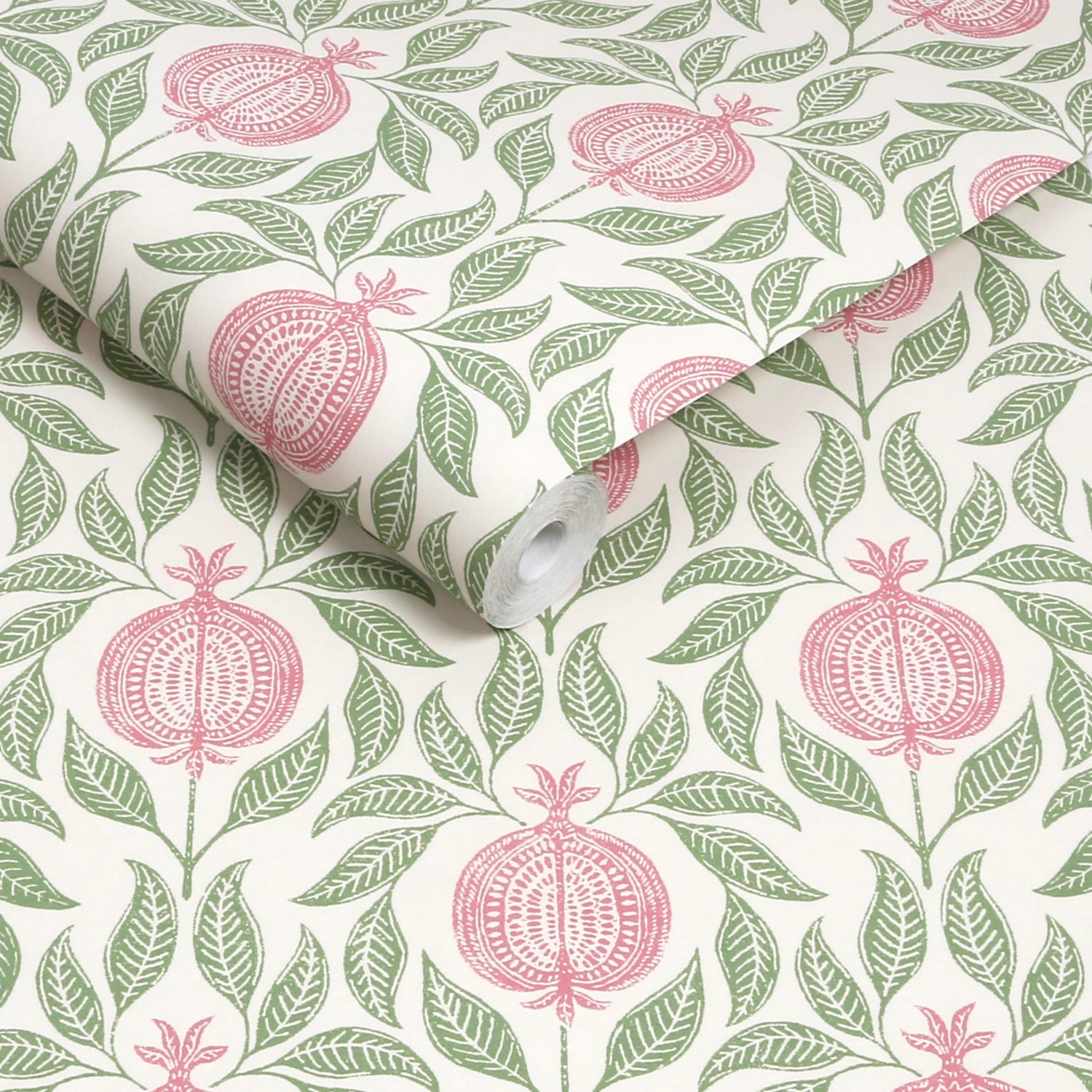 Apple of Grenada Wallpaper in pink &amp; green color - pattern number 130286 - by Graham and Brown in the 2025 Exclusives collection