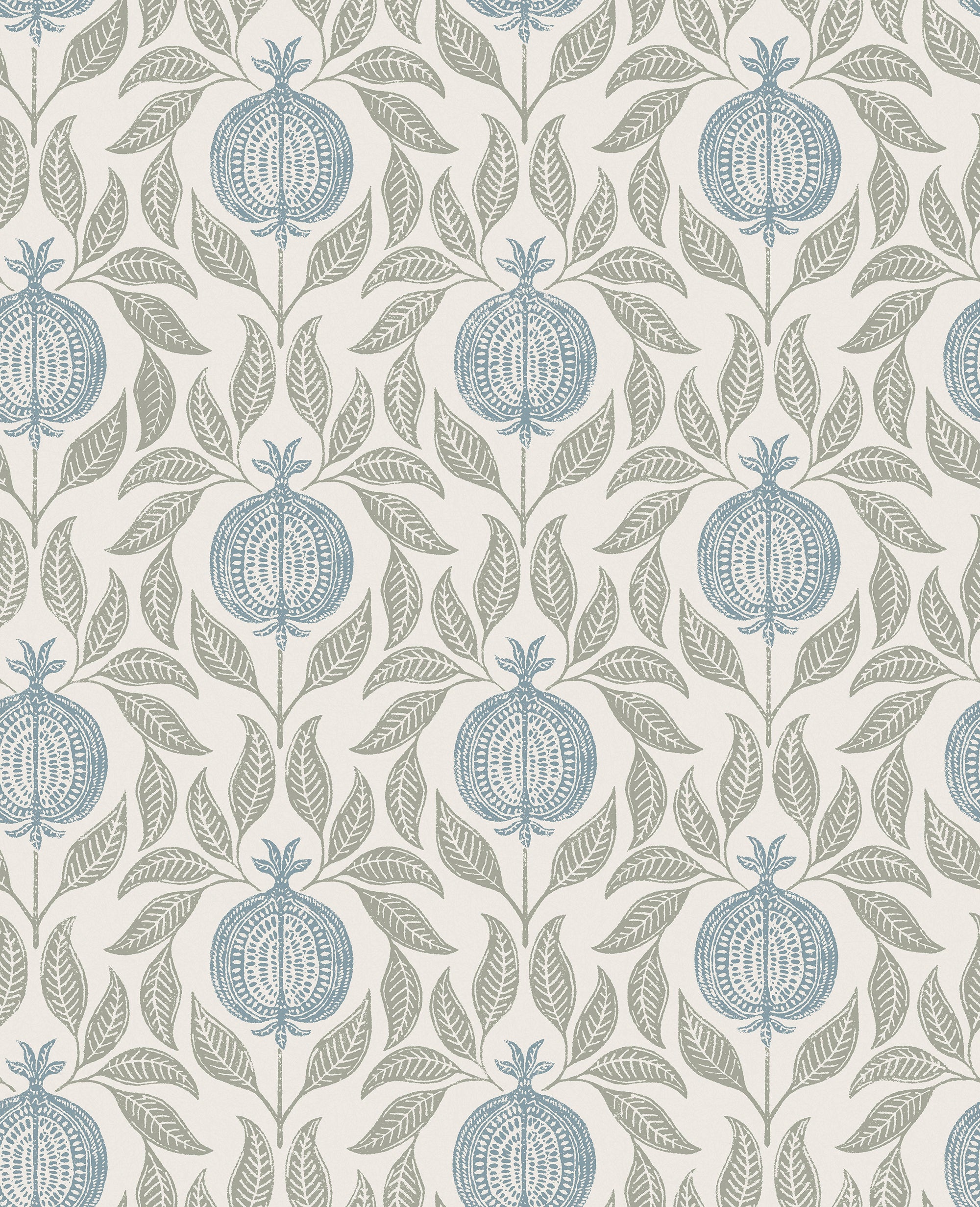 Apple of Grenada Wallpaper in sky blue &amp; green color - pattern number 130289 - by Graham and Brown in the 2025 Exclusives collection