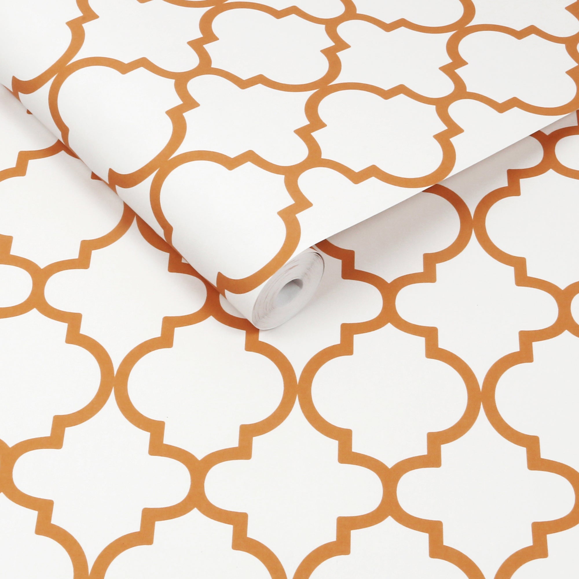 Trellia Wallpaper in orange color - pattern number 130298 - by Graham and Brown in the 2025 Exclusives collection