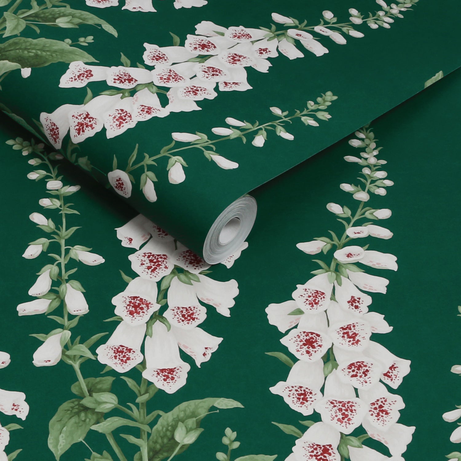 Foxglove Wallpaper in emerald color - pattern number 130306 - by Graham and Brown in the 2025 Exclusives collection
