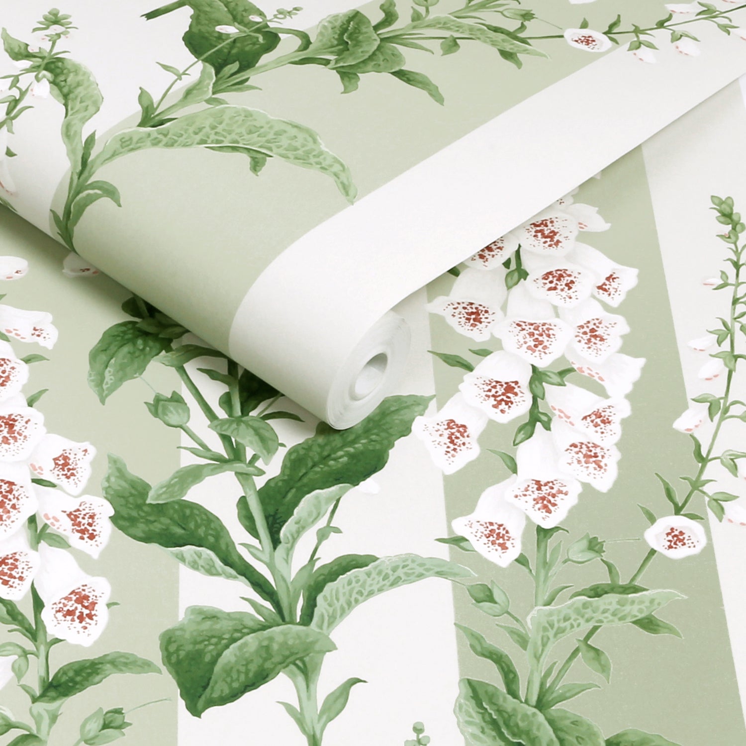 Foxglove Wallpaper in sage color - pattern number 130309 - by Graham and Brown in the 2025 Exclusives collection