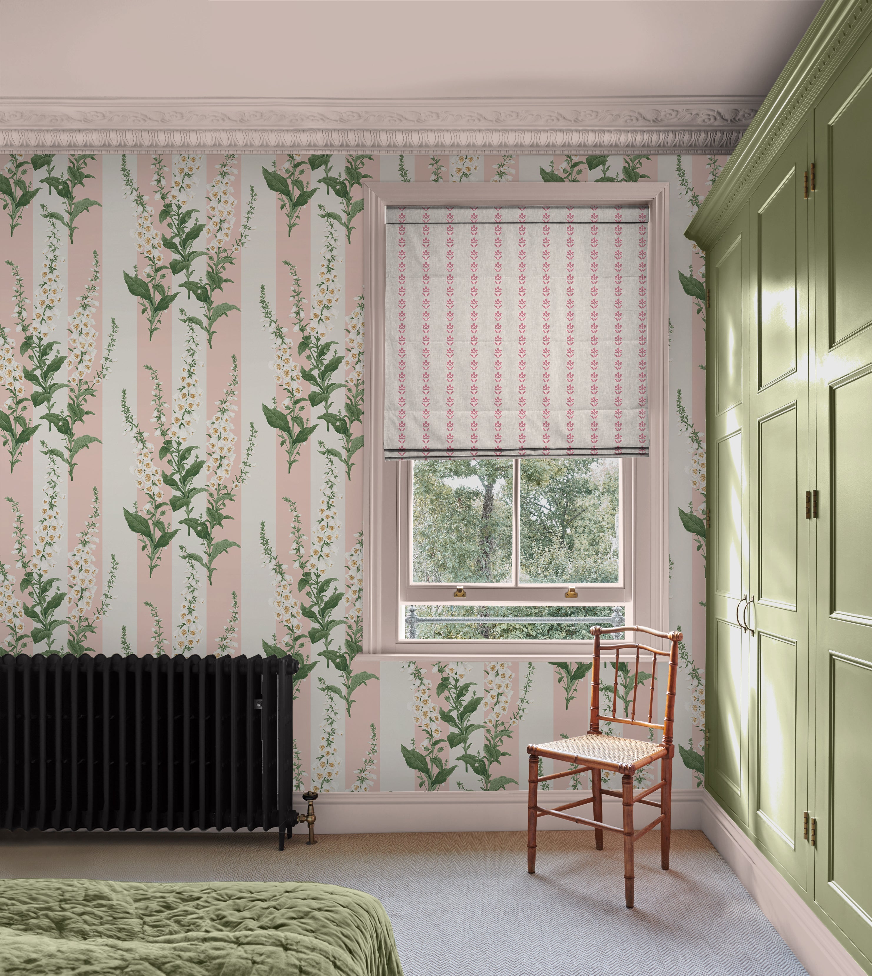 Foxglove Wallpaper in powder color - pattern number 130310 - by Graham and Brown in the 2025 Exclusives collection