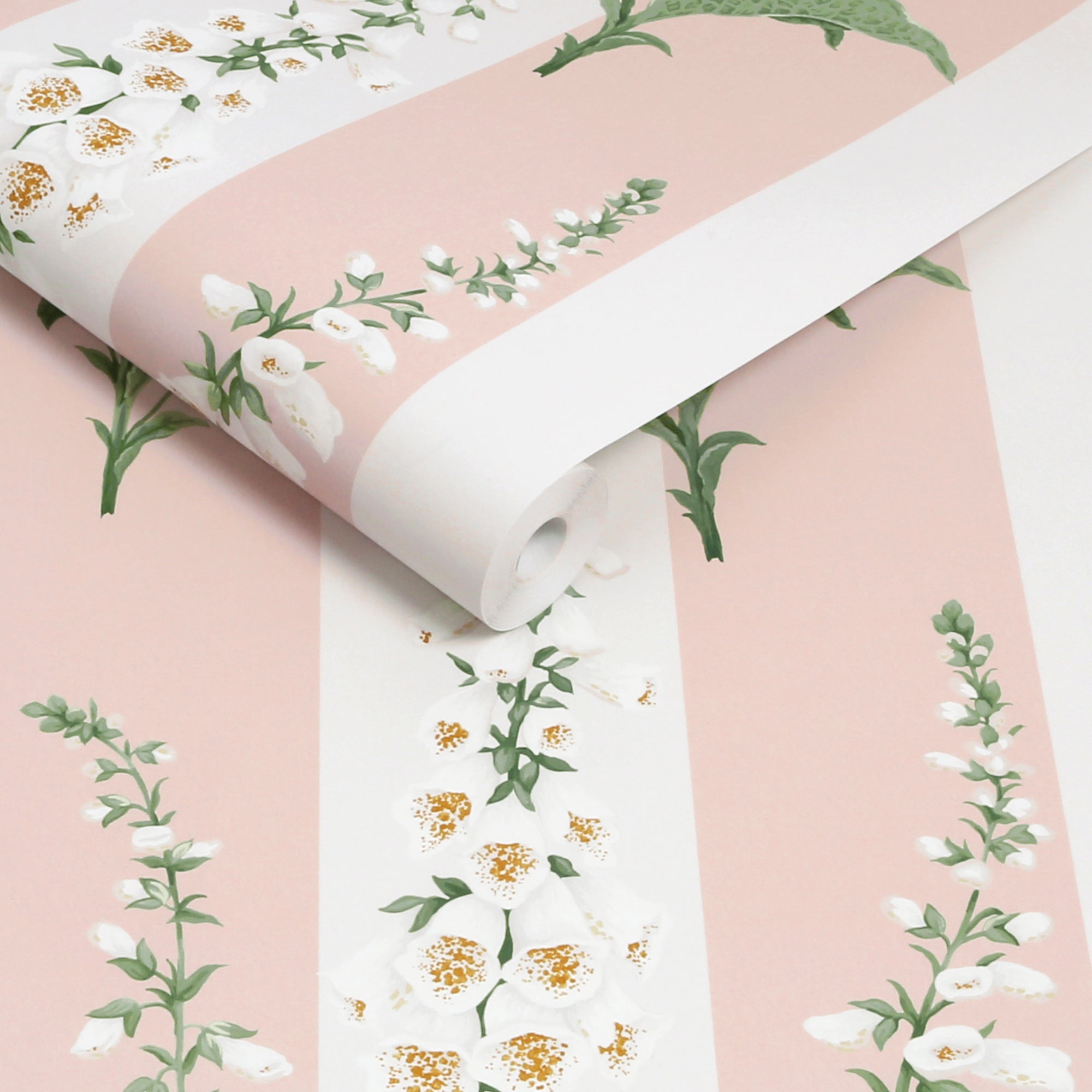 Foxglove Wallpaper in powder color - pattern number 130310 - by Graham and Brown in the 2025 Exclusives collection
