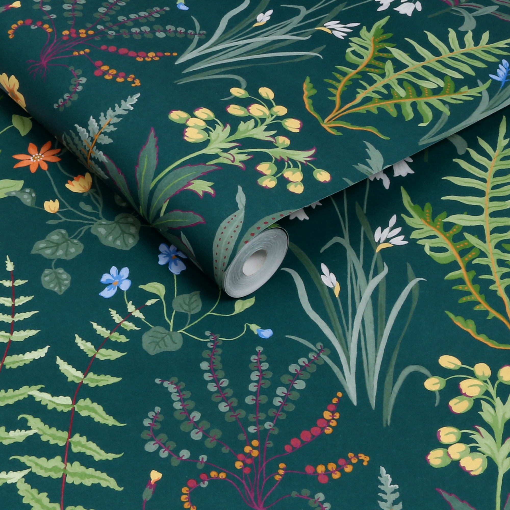 Oshibana Wallpaper in teal color - pattern number 130314 - by Graham and Brown in the 2025 Exclusives collection