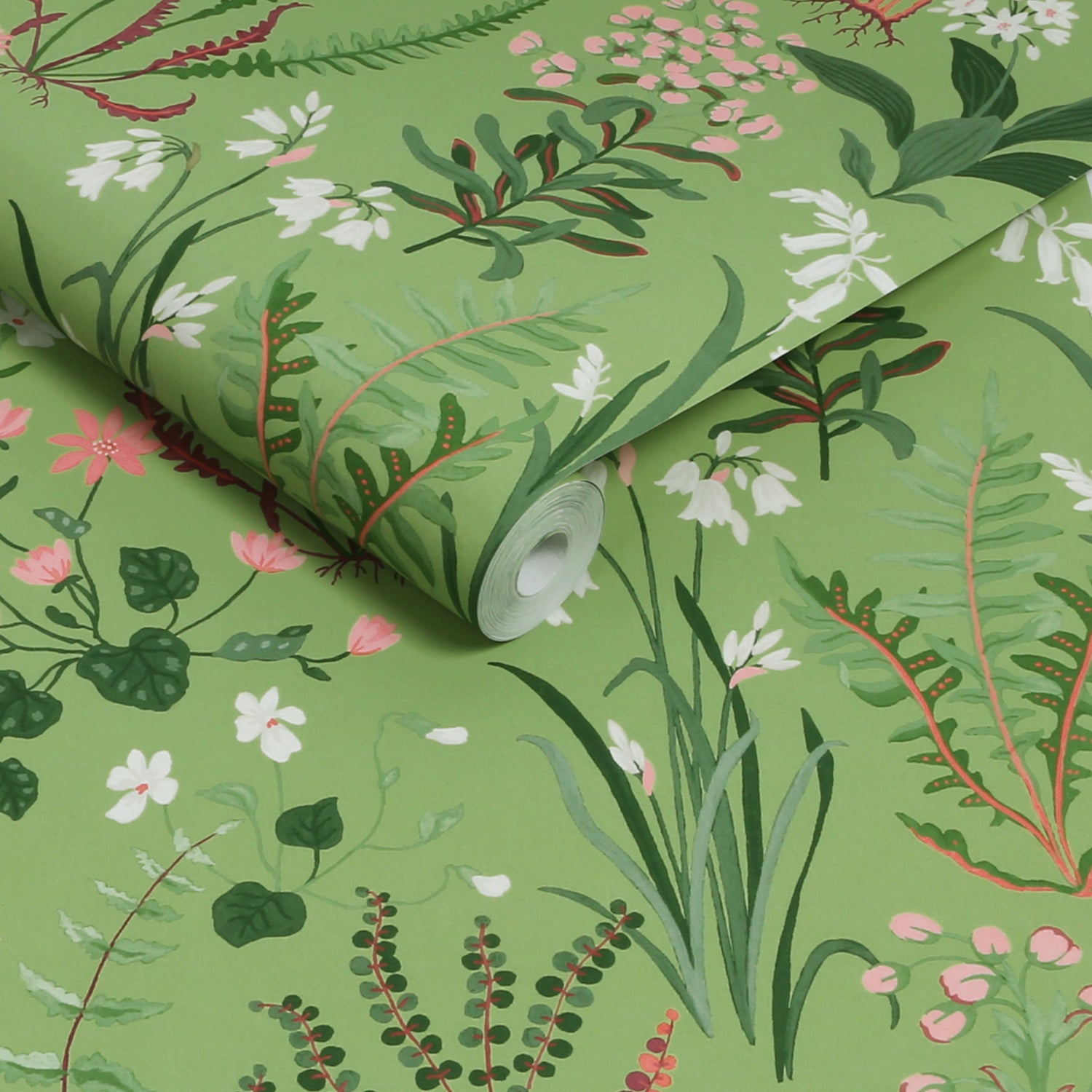Oshibana Wallpaper in green color - pattern number 130316 - by Graham and Brown in the 2025 Exclusives collection