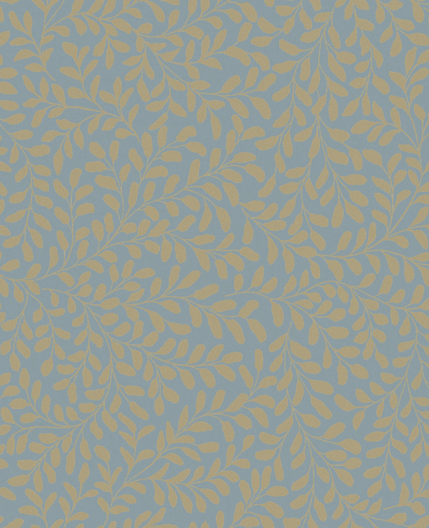 Gilded Leaf Wallpaper in sky blue &amp; pale gold color - pattern number 130368 - by Graham and Brown in the 2025 Exclusives collection