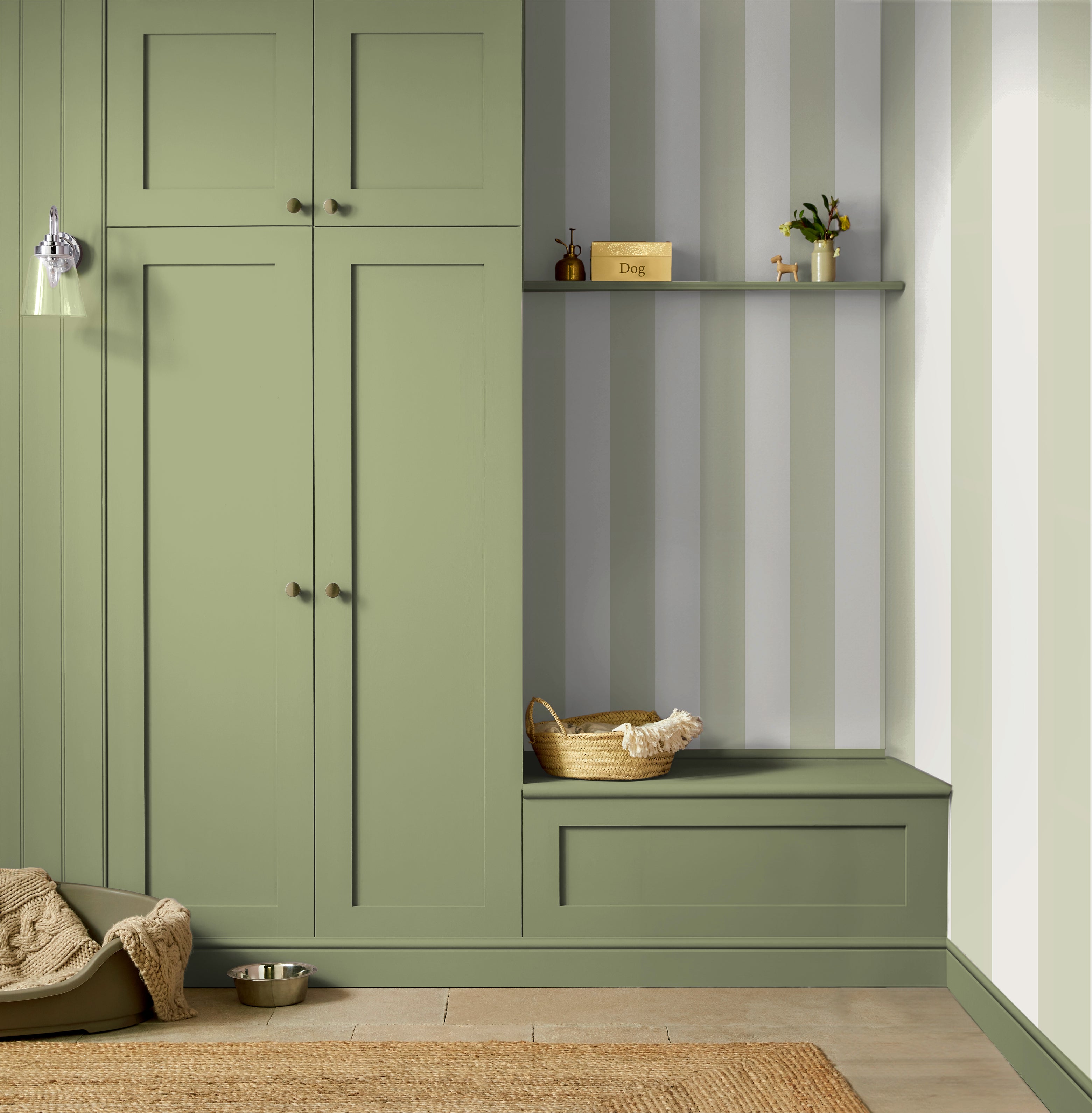Quartet Wallpaper in sage color - pattern number 131442 - by Graham and Brown in the 2025 Exclusives collection